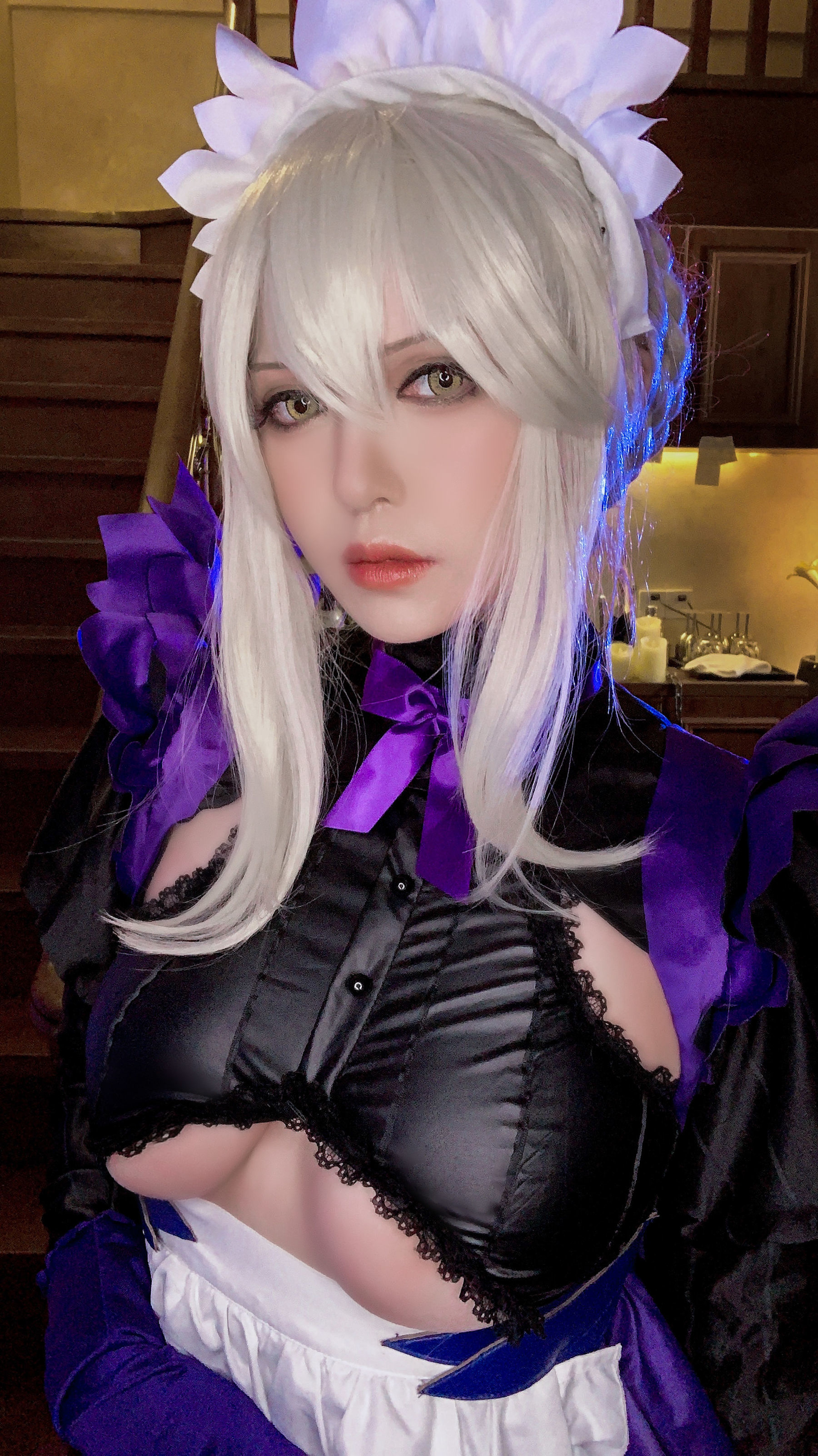 Ban Ban Zi Lancer Alter 메이드 코스프레 사진