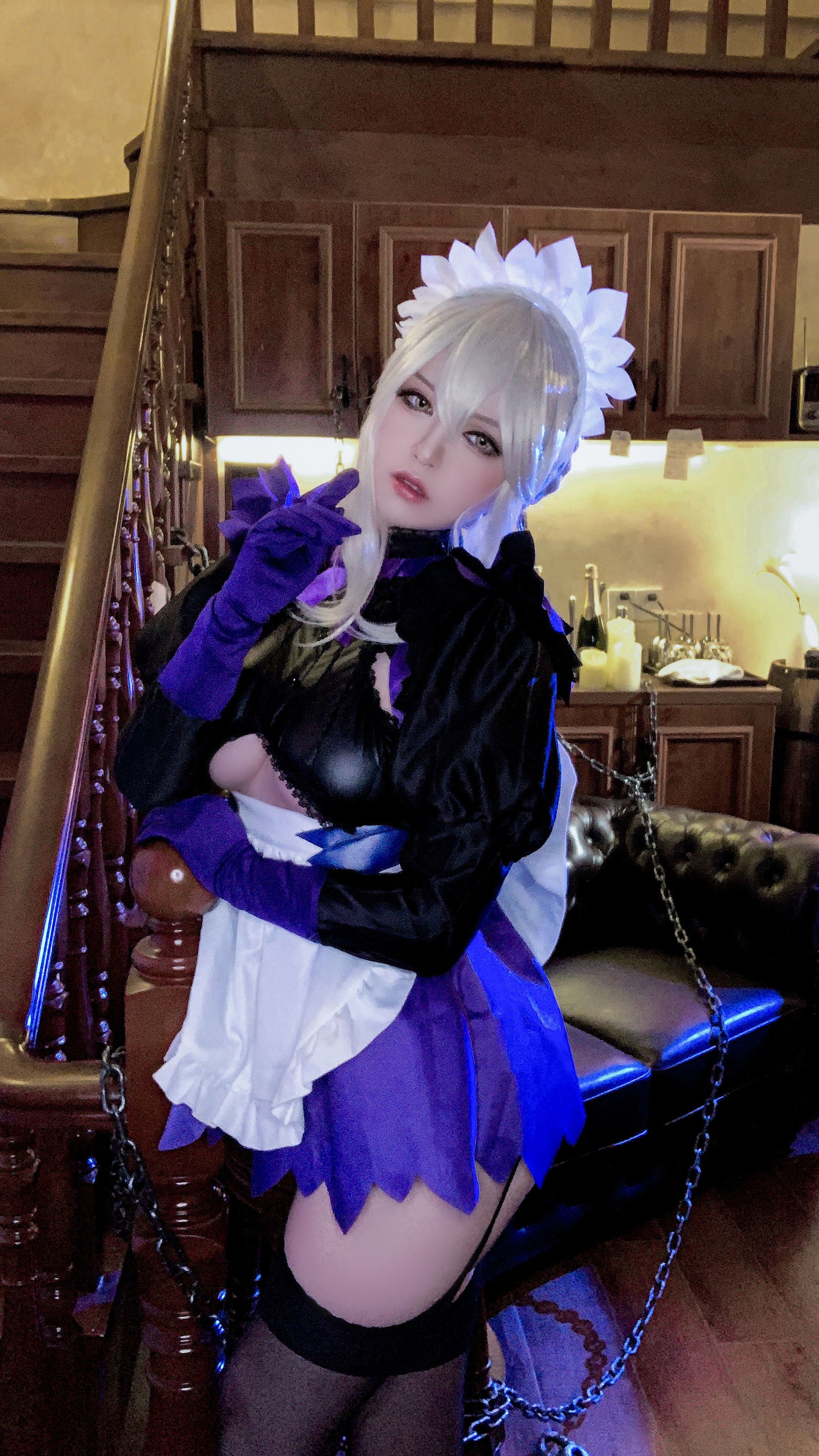 Ban Ban Zi Lancer Alter 메이드 코스프레 사진