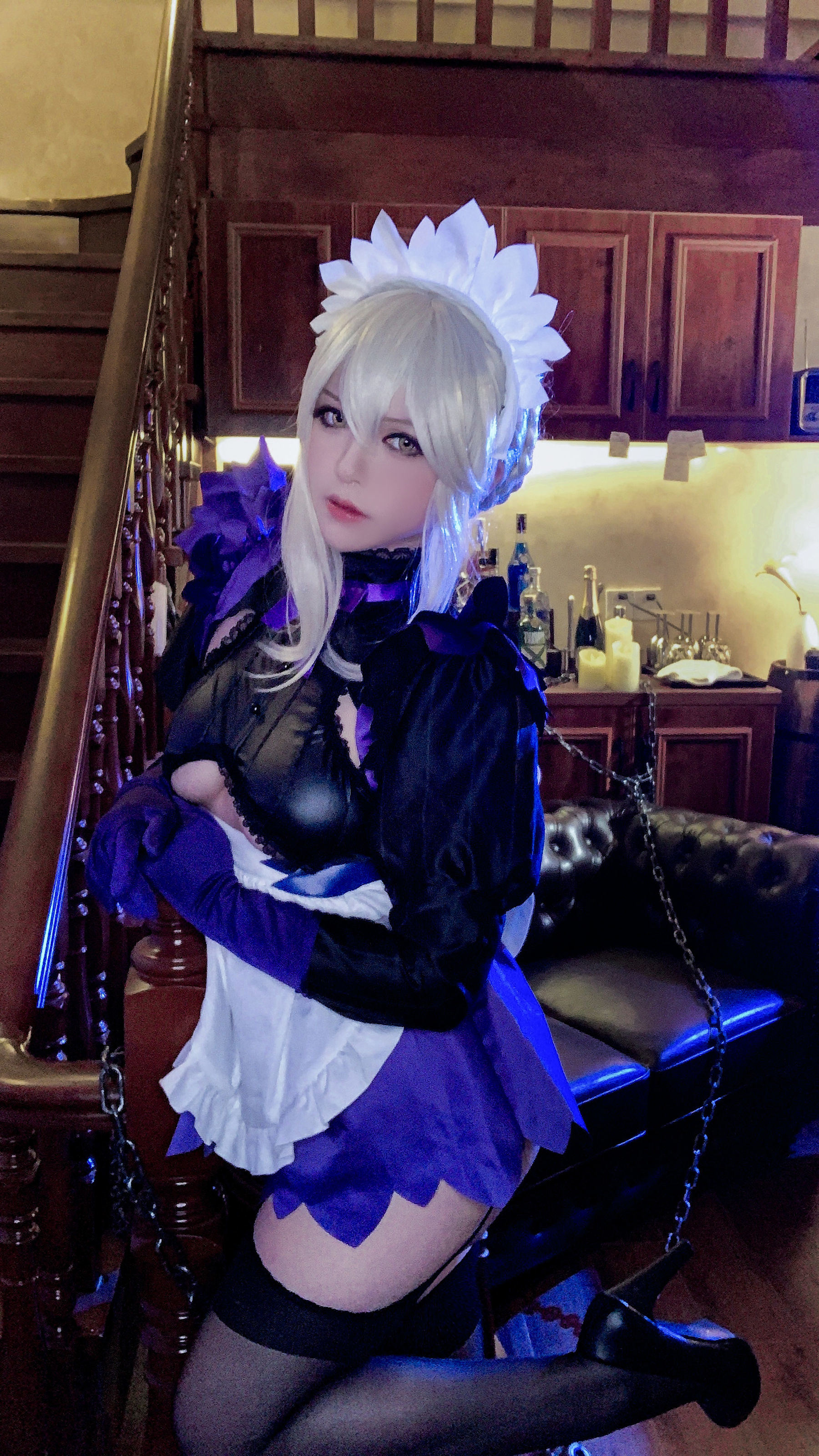 Ban Ban Zi Lancer Alter 메이드 코스프레 사진