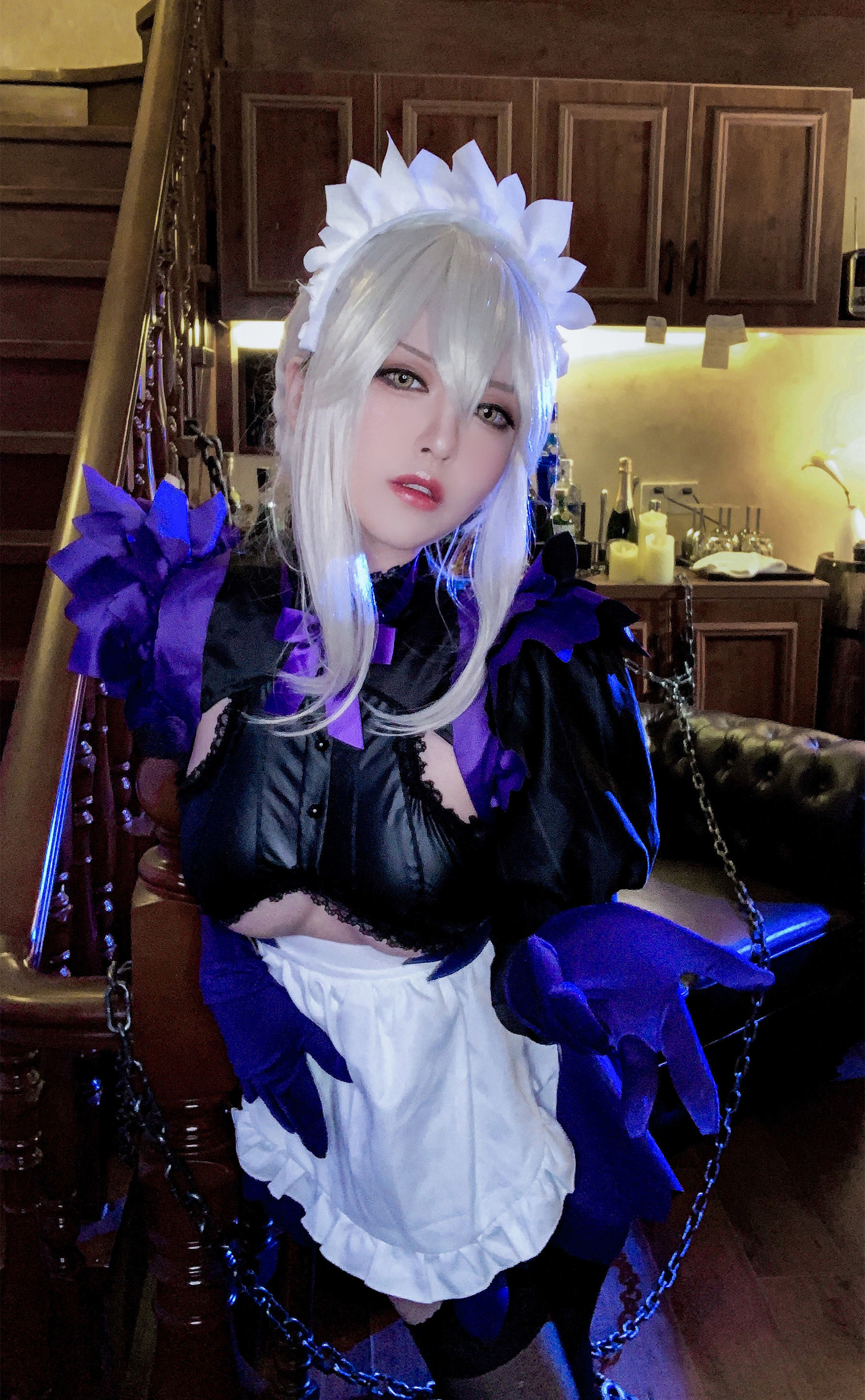 Ban Ban Zi Lancer Alter 메이드 코스프레 사진