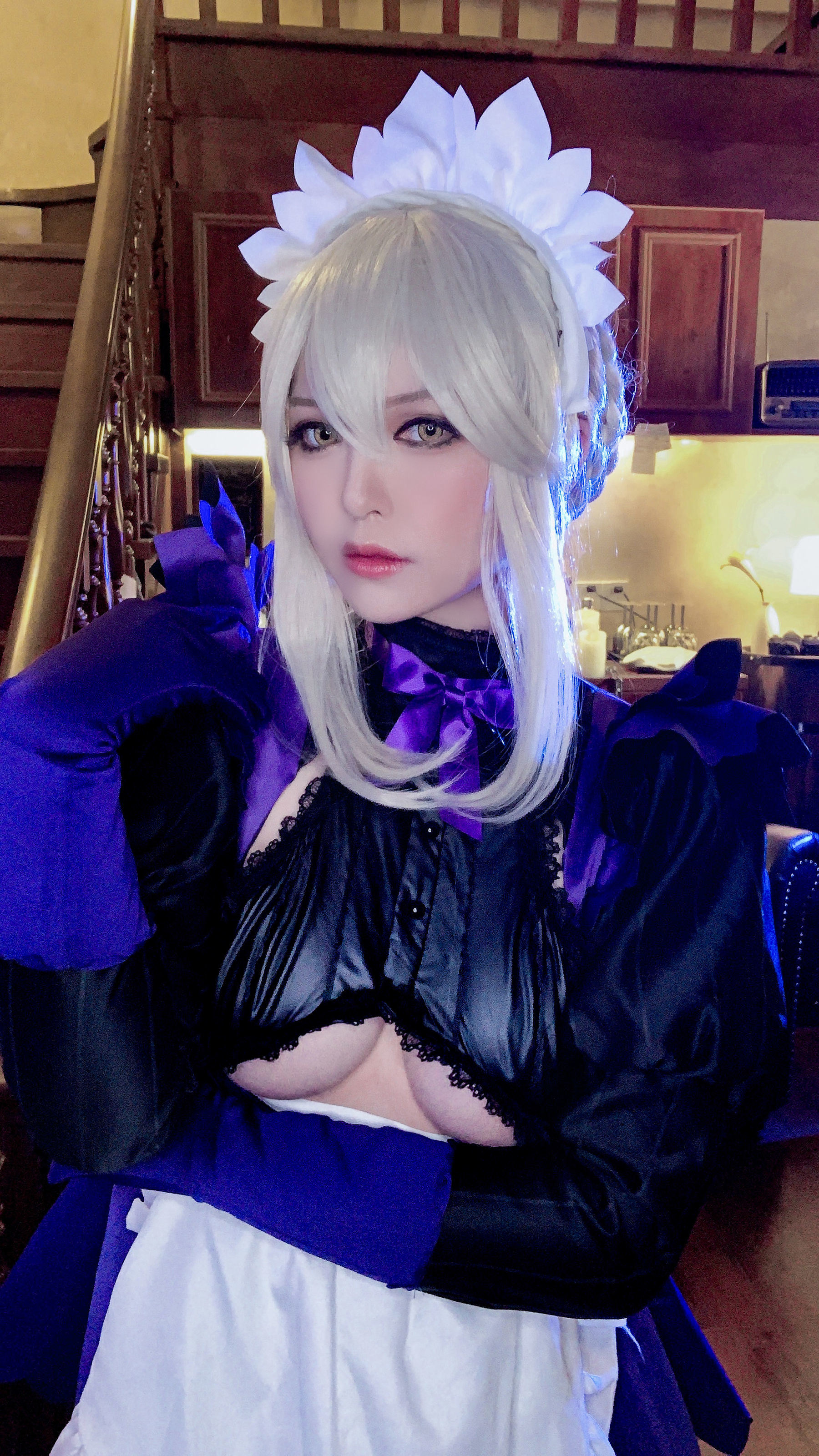Ban Ban Zi Lancer Alter 메이드 코스프레 사진