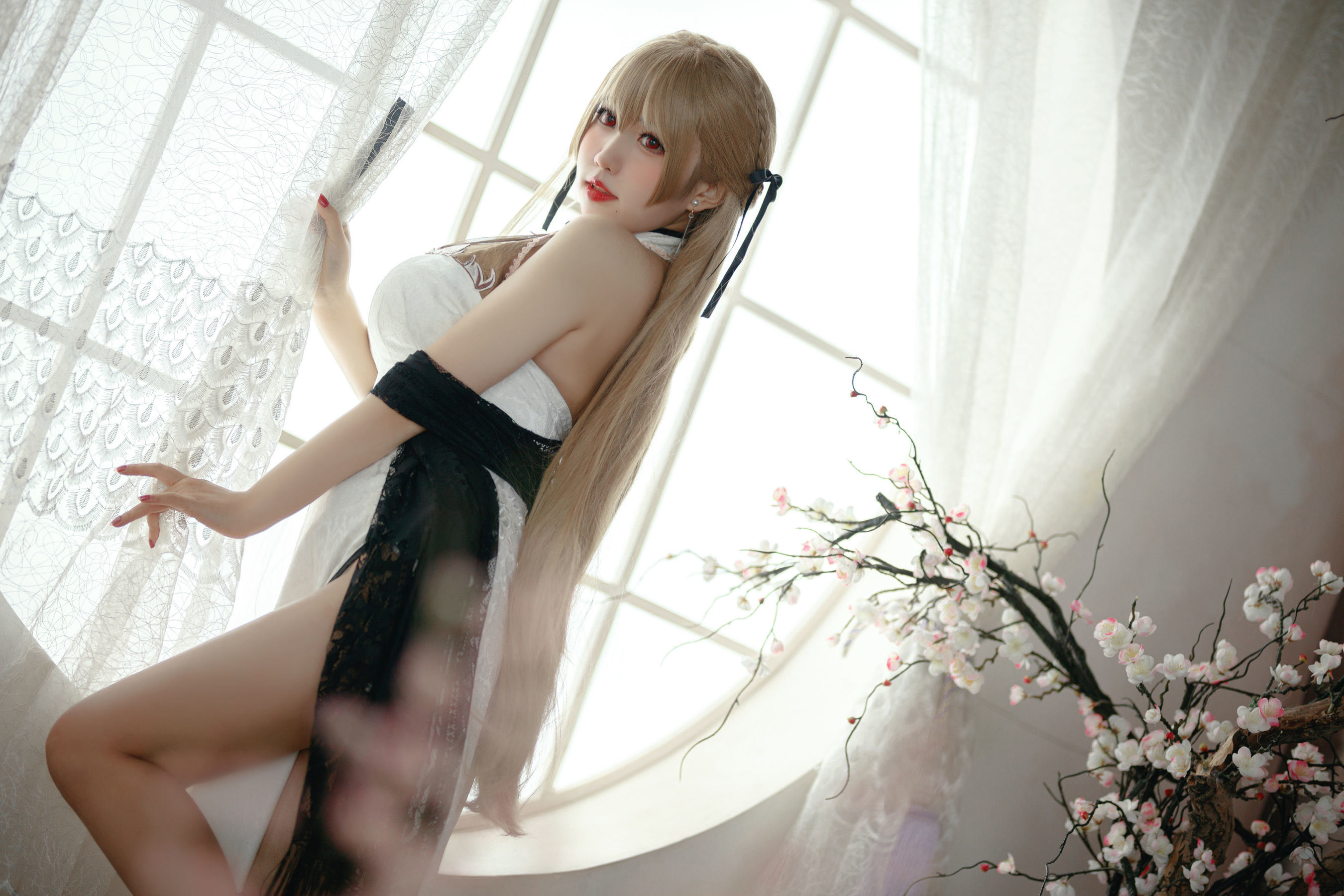 [网红COSER写真] 动漫博主貓田聖奈奈(桃之啾啾) - 白玉佳人