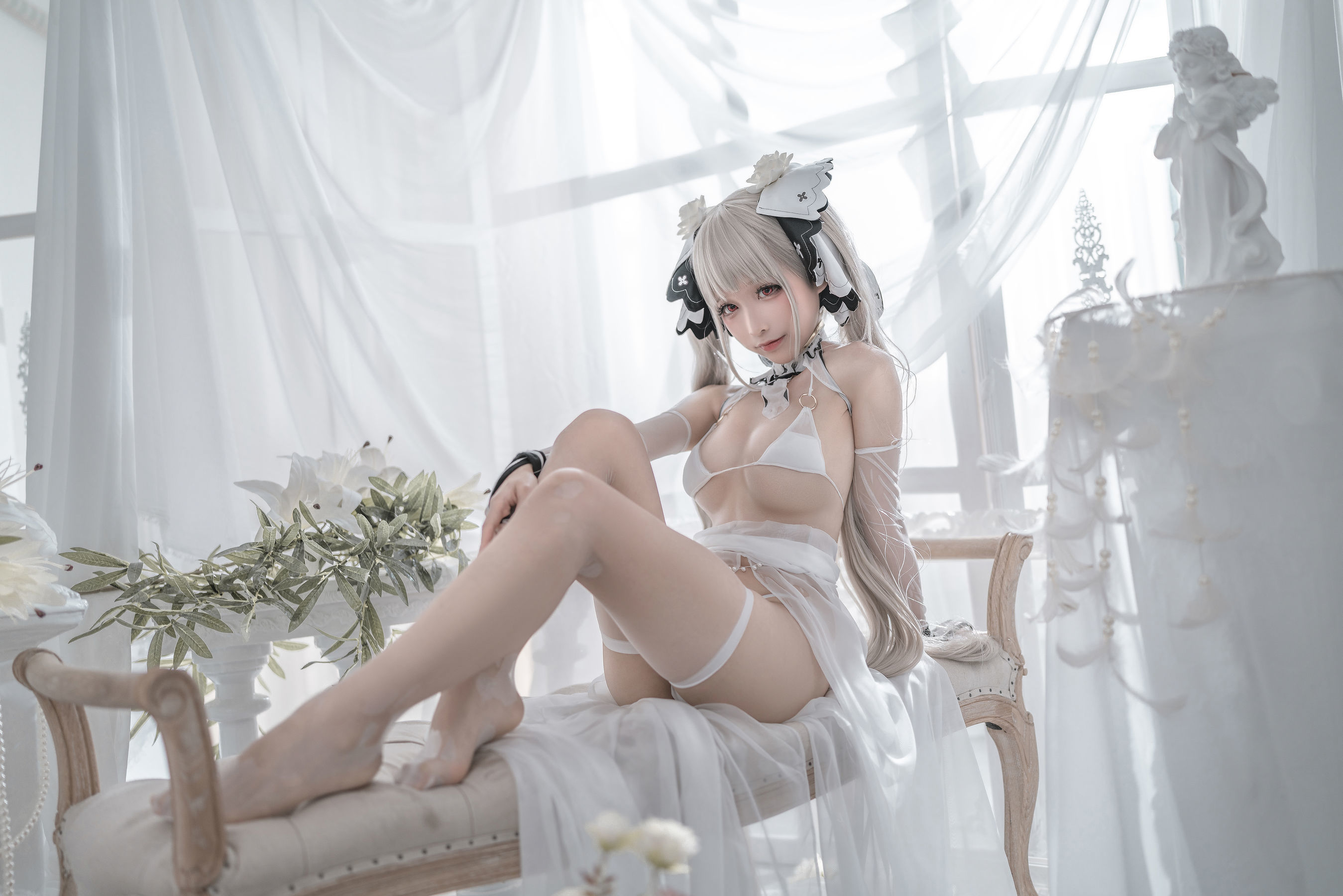 ฟู๋ลี่ COS] นักเขียนบล็อกแอนิเมะ ชุนโม่โม่ - ชุดแต่งงานที่น่ากลัว