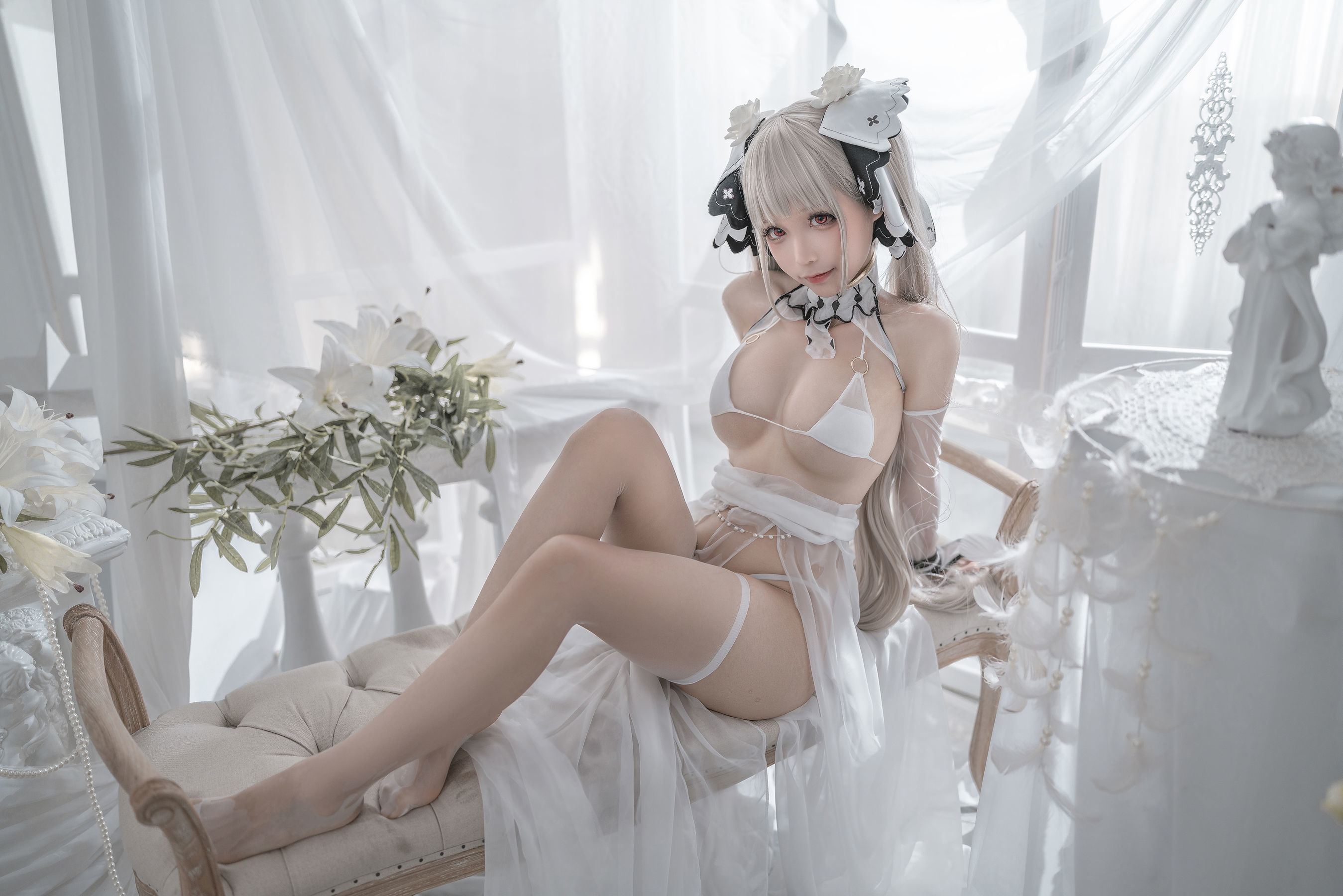 ฟู๋ลี่ COS] นักเขียนบล็อกแอนิเมะ ชุนโม่โม่ - ชุดแต่งงานที่น่ากลัว