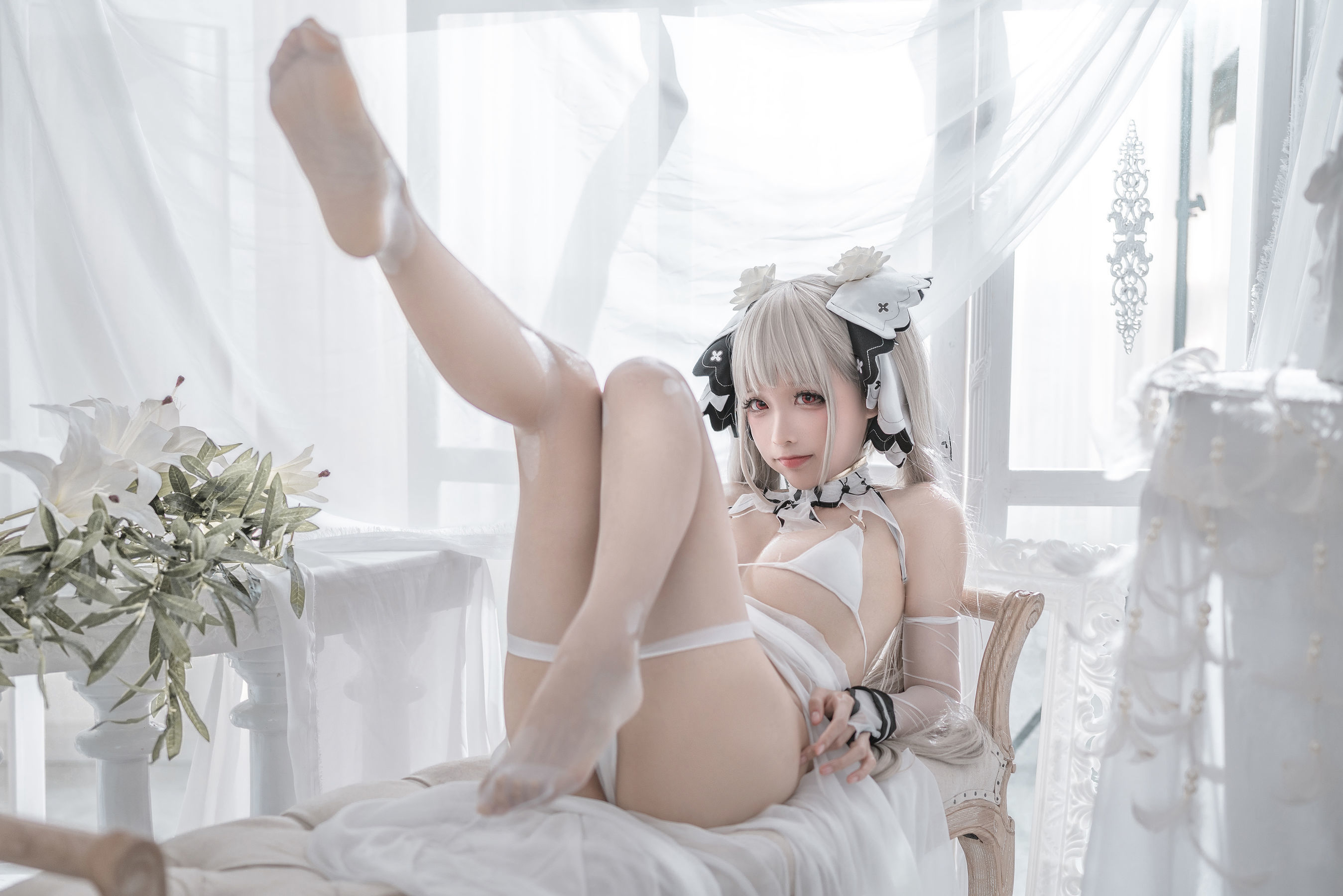 ฟู๋ลี่ COS] นักเขียนบล็อกแอนิเมะ ชุนโม่โม่ - ชุดแต่งงานที่น่ากลัว