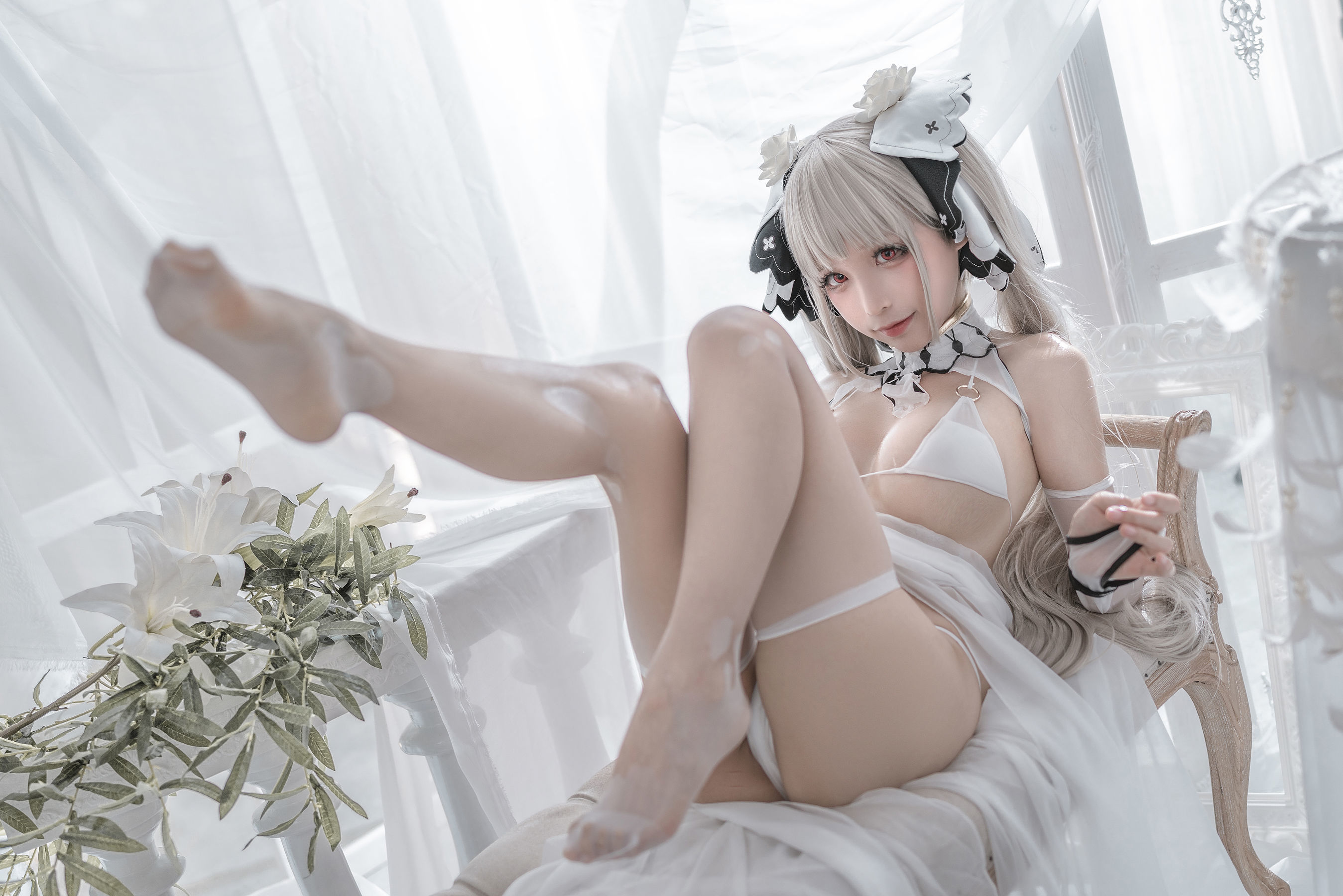ฟู๋ลี่ COS] นักเขียนบล็อกแอนิเมะ ชุนโม่โม่ - ชุดแต่งงานที่น่ากลัว