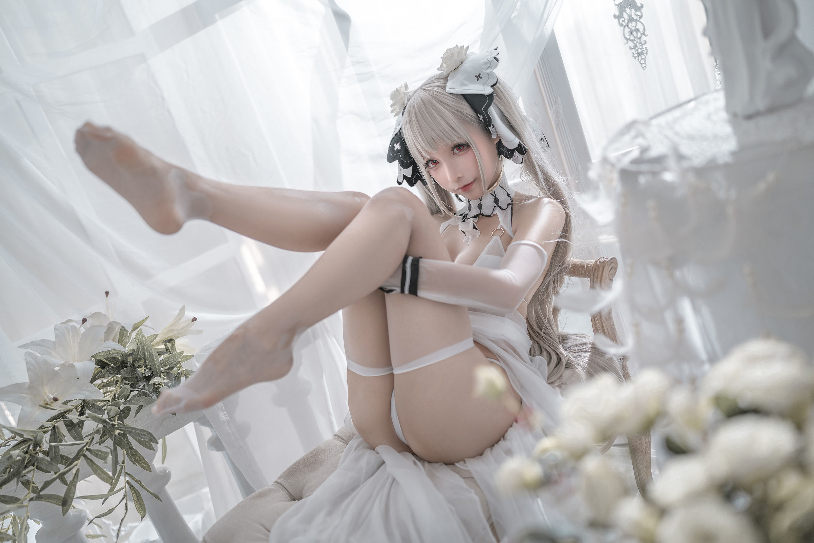 ฟู๋ลี่ COS] นักเขียนบล็อกแอนิเมะ ชุนโม่โม่ - ชุดแต่งงานที่น่ากลัว