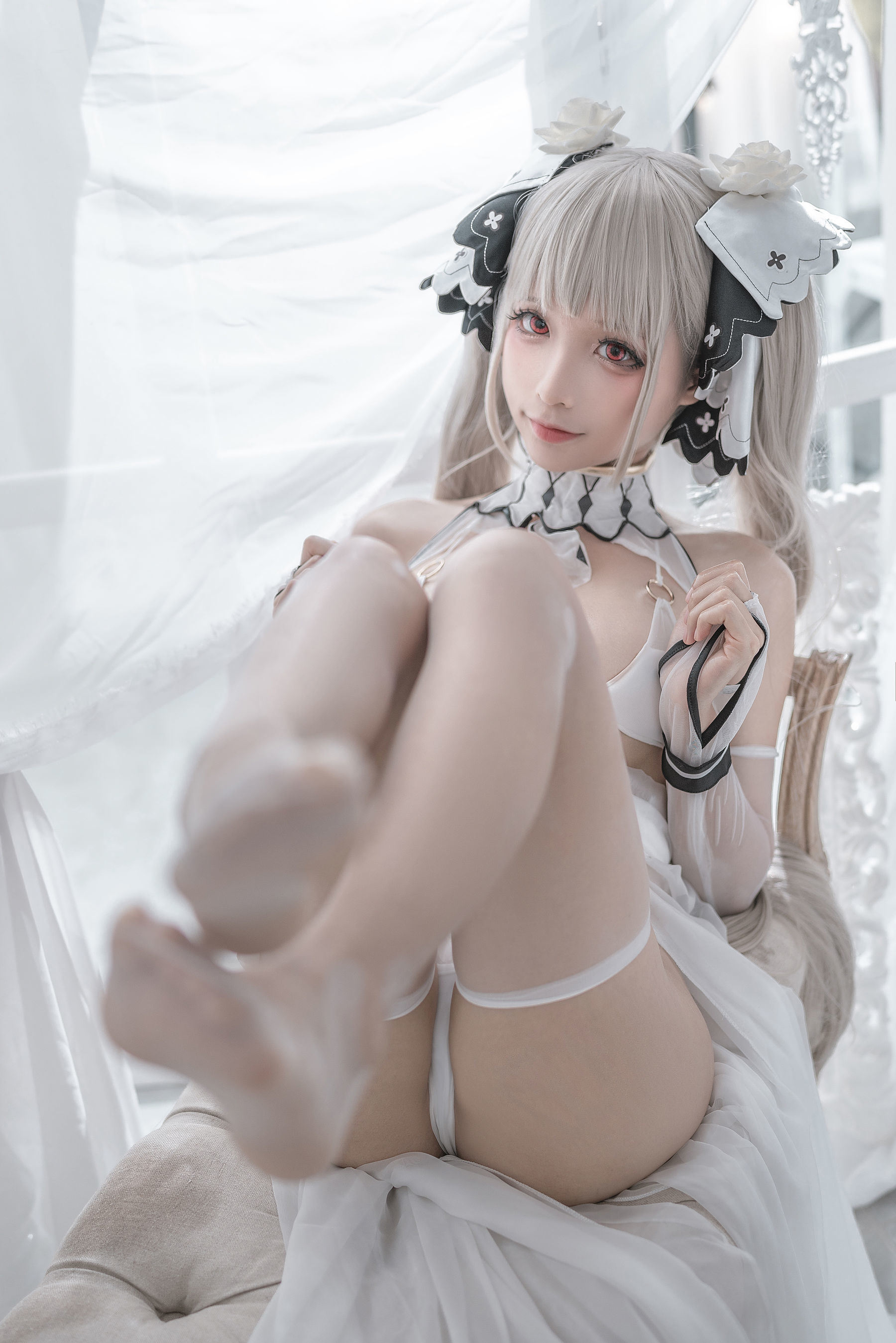 ฟู๋ลี่ COS] นักเขียนบล็อกแอนิเมะ ชุนโม่โม่ - ชุดแต่งงานที่น่ากลัว