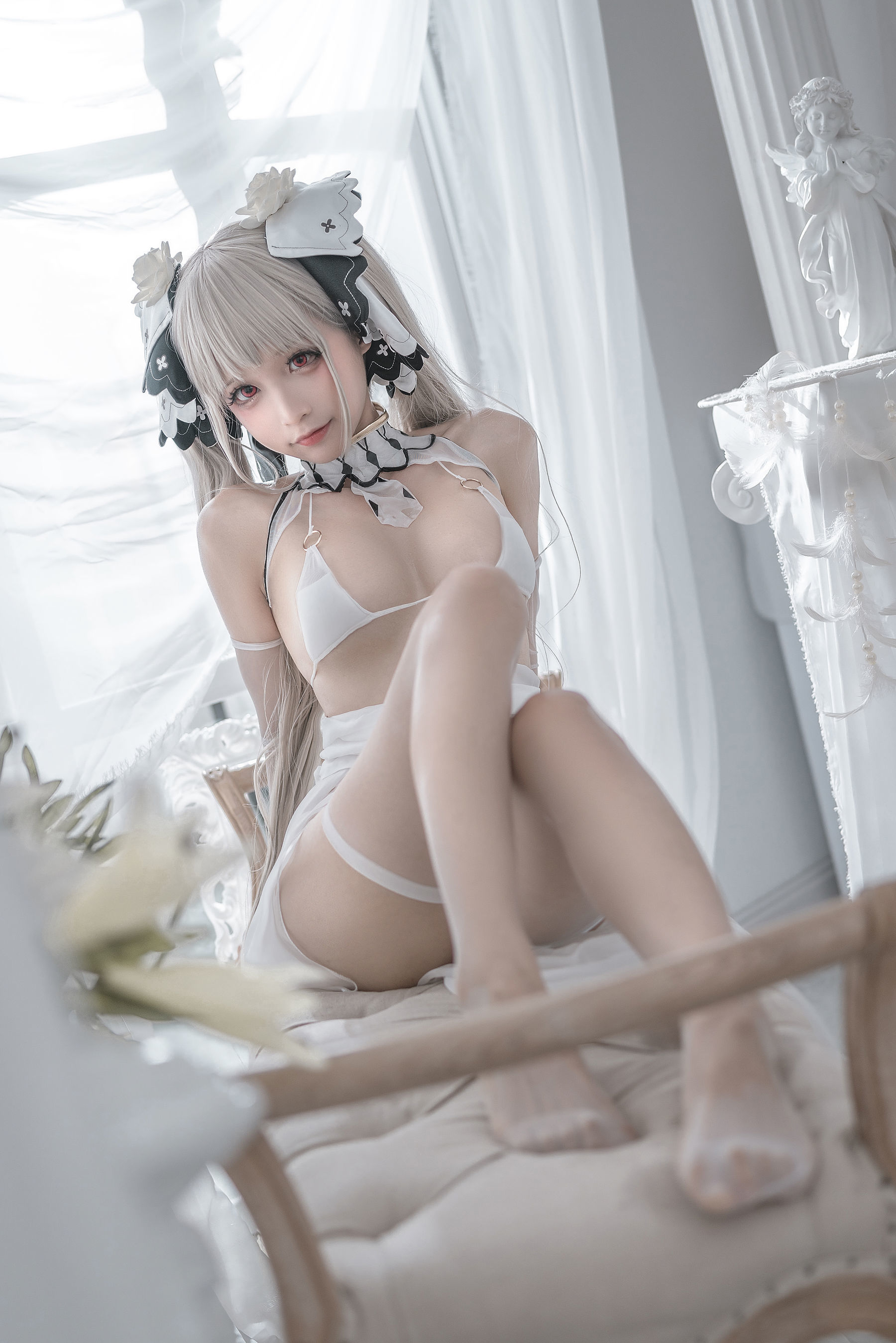 [福利COS] 动漫博主蠢沫沫 - 可畏婚纱