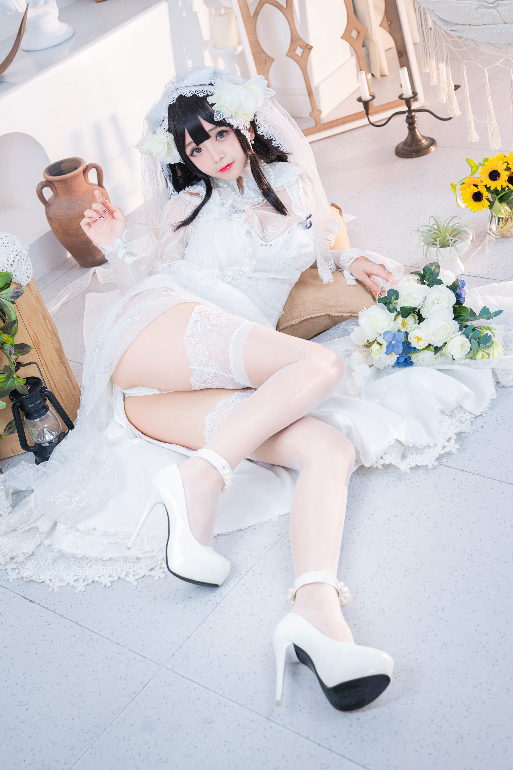 [福利COS] Cosplay日奈娇 - 95式婚纱