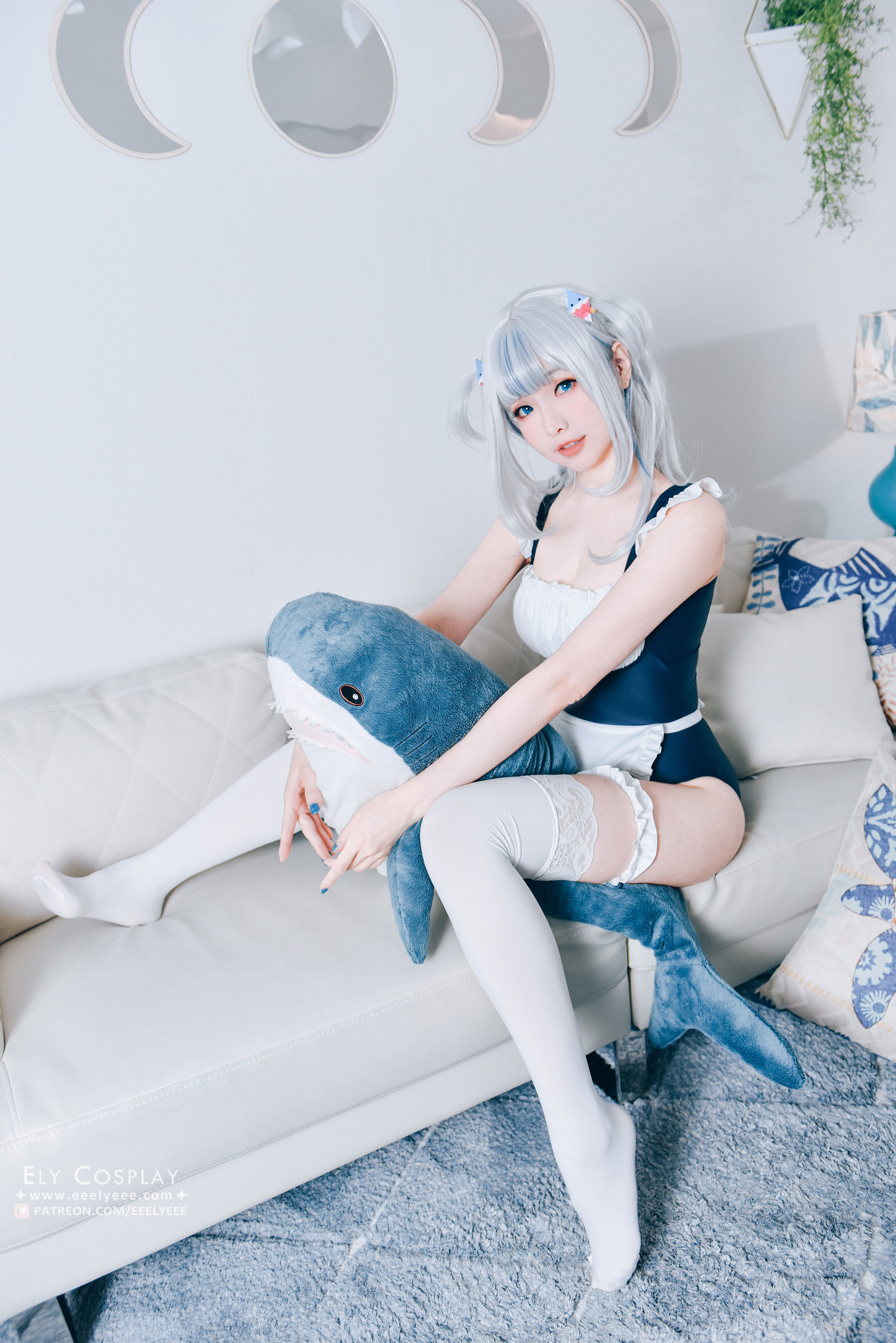 [福利COS] Ely_eee(ElyEE子) - 噶呜・古拉(小鲨鲨) 泳装