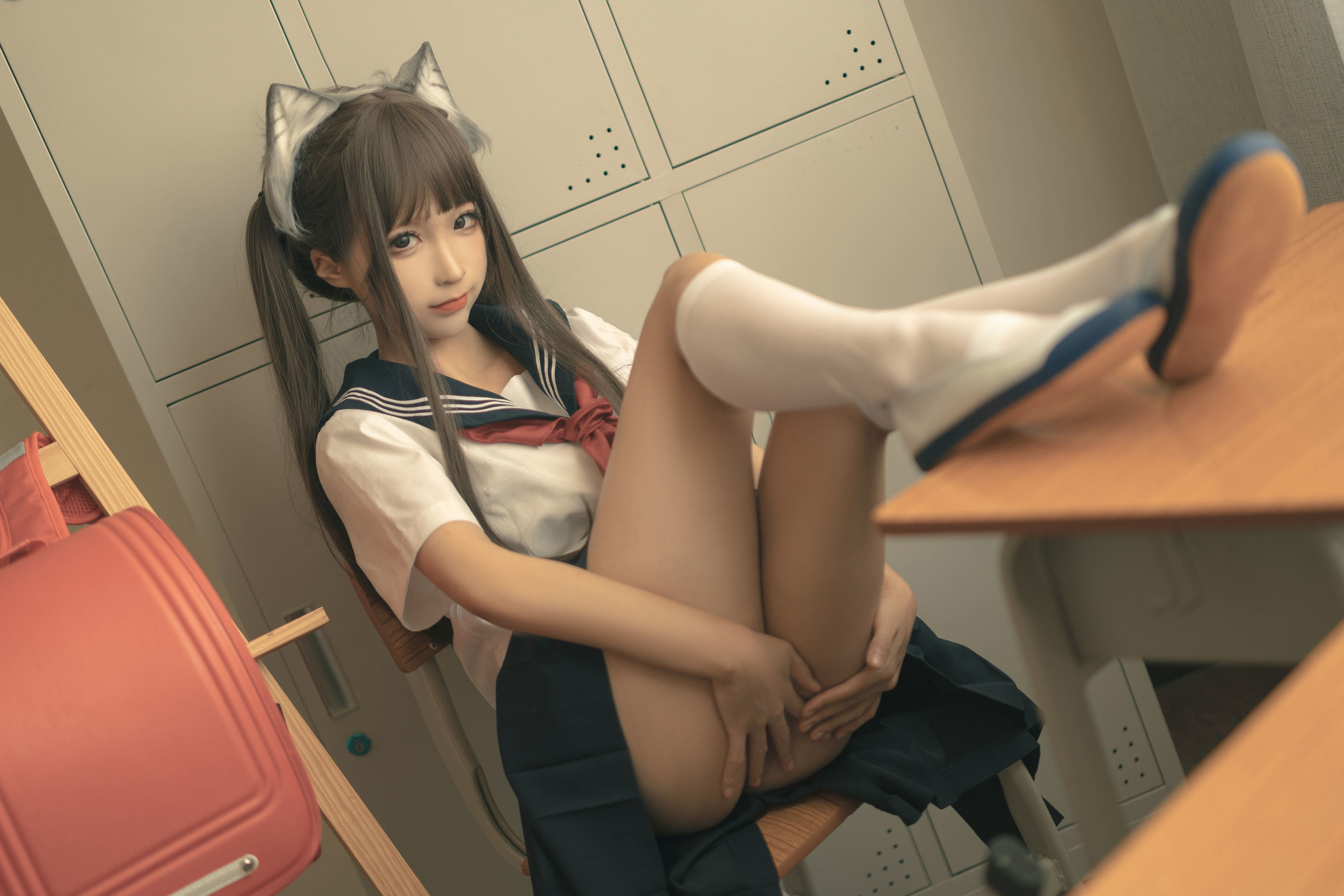 Phúc lợi COS] Blogger anime Chun Mo Mo - Sau giờ học