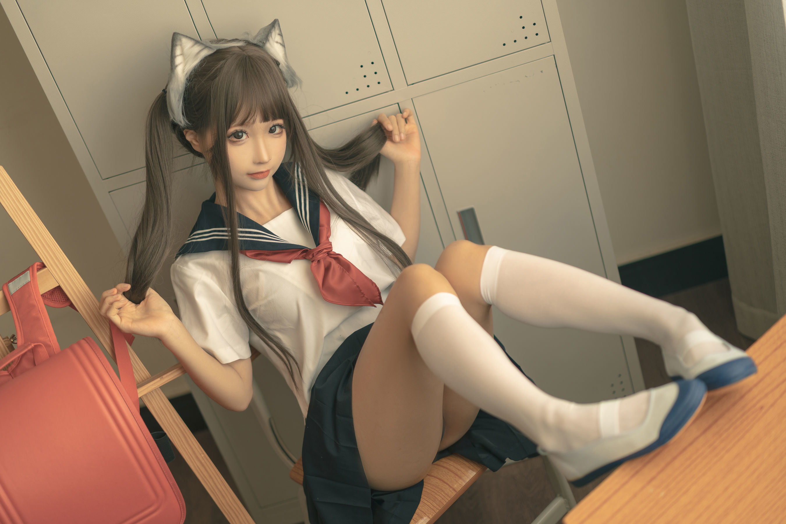 Phúc lợi COS] Blogger anime Chun Mo Mo - Sau giờ học