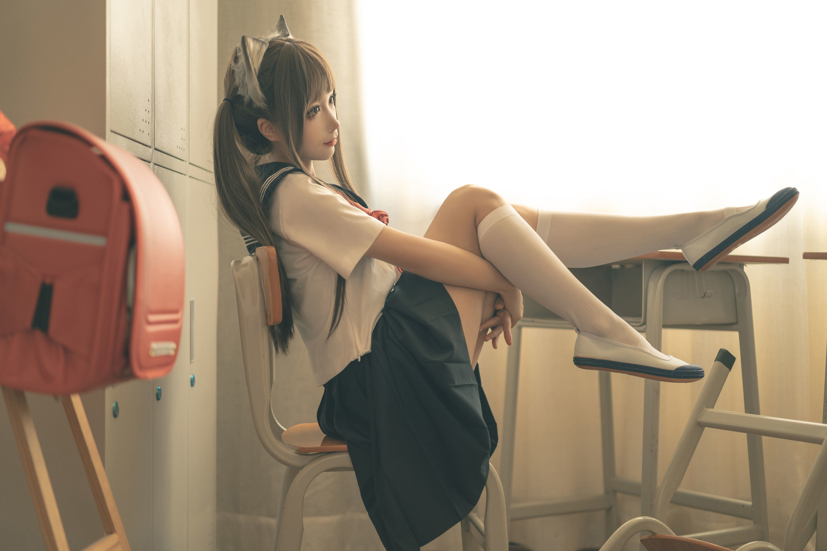 Phúc lợi COS] Blogger anime Chun Mo Mo - Sau giờ học