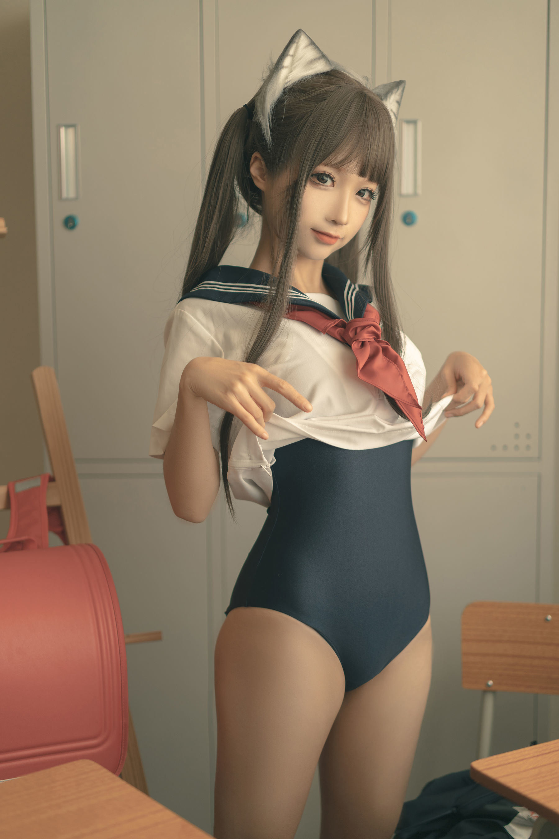 Phúc lợi COS] Blogger anime Chun Mo Mo - Sau giờ học