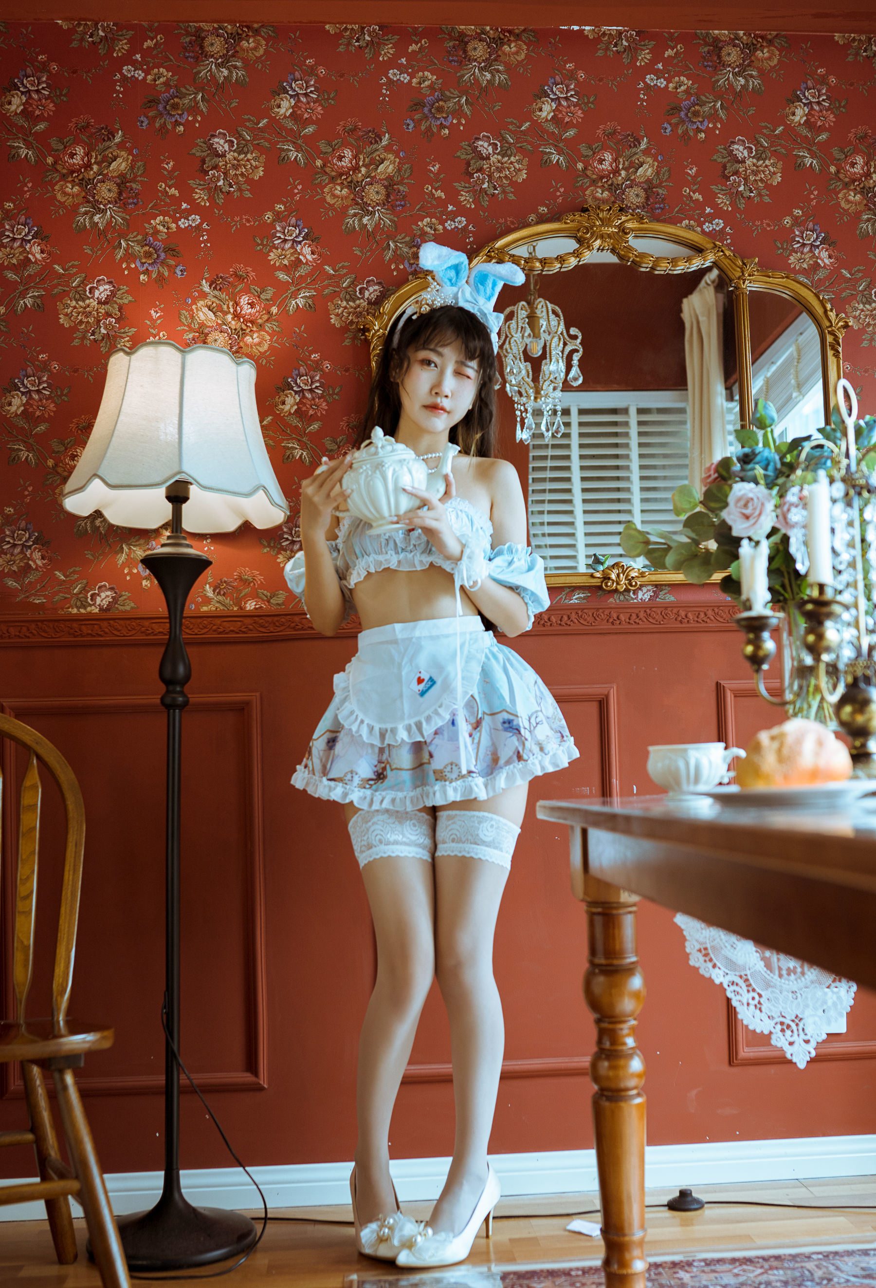웰페어 COS] 웨이보 인기 코서 불다이마오 - 토끼 소녀 여친