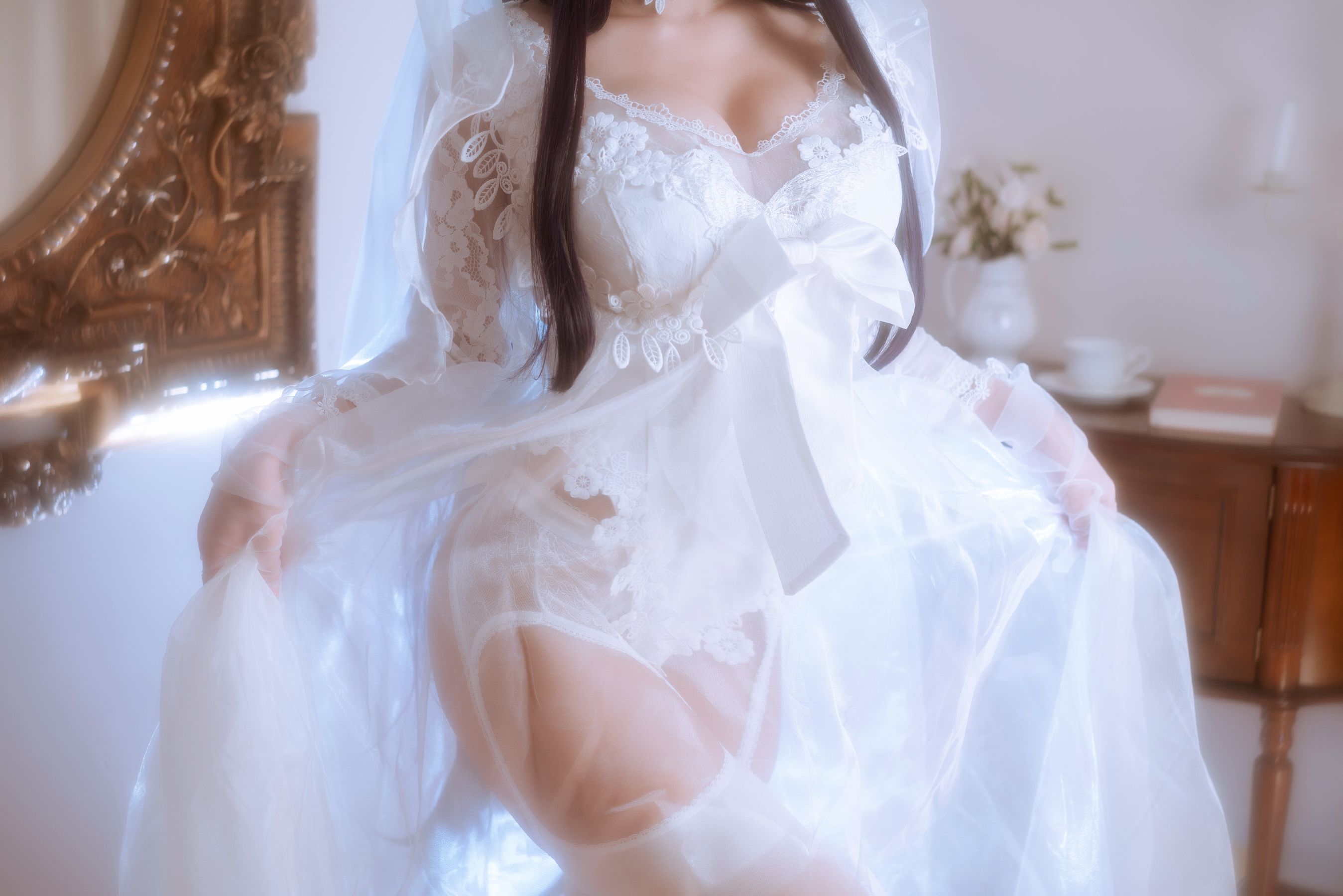 Phúc lợi COS] Cô gái da trắng mịn xinh đẹp - Quỷ súc Yao - Áo cưới