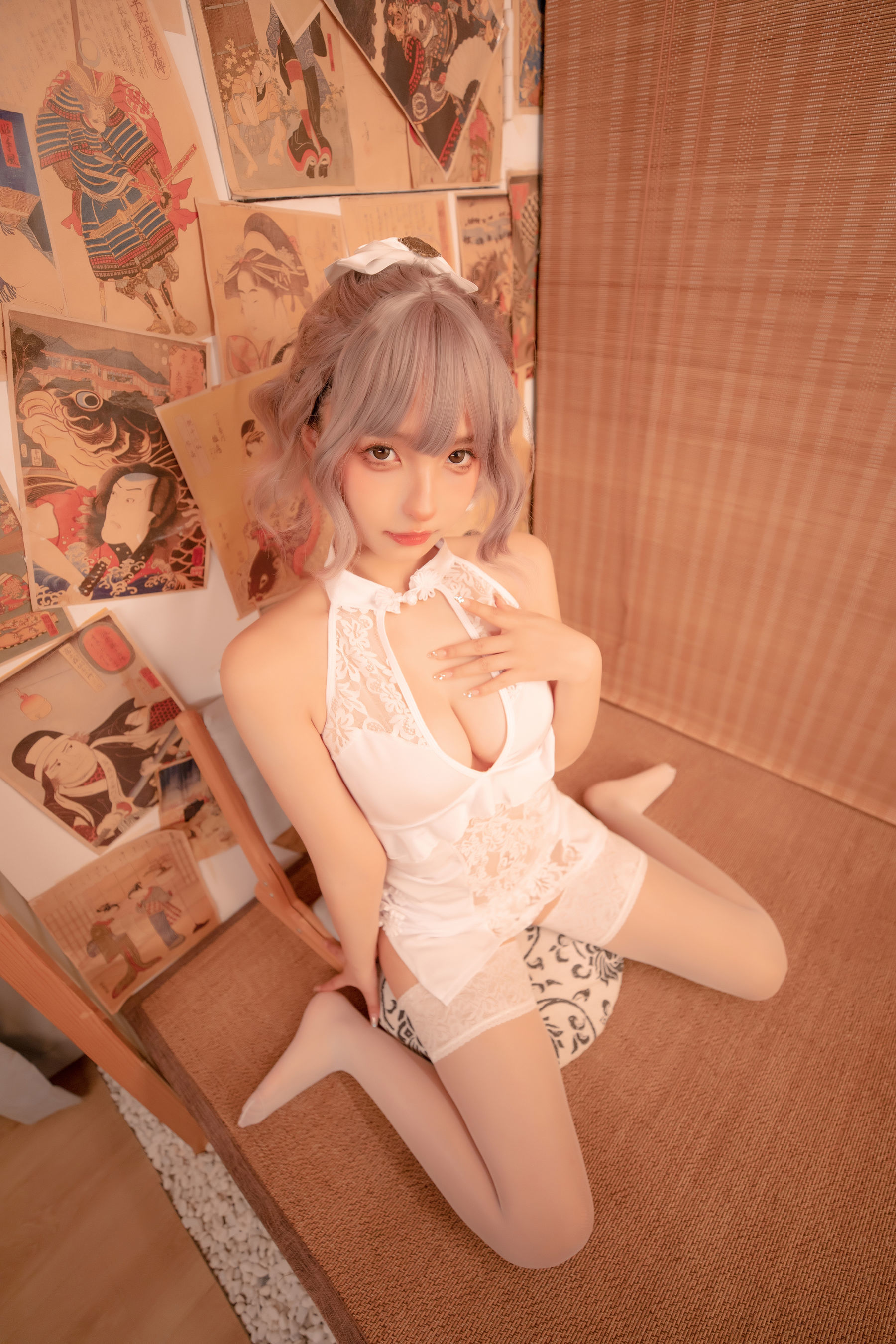 [福利COS] 神楽坂真冬 白旗袍