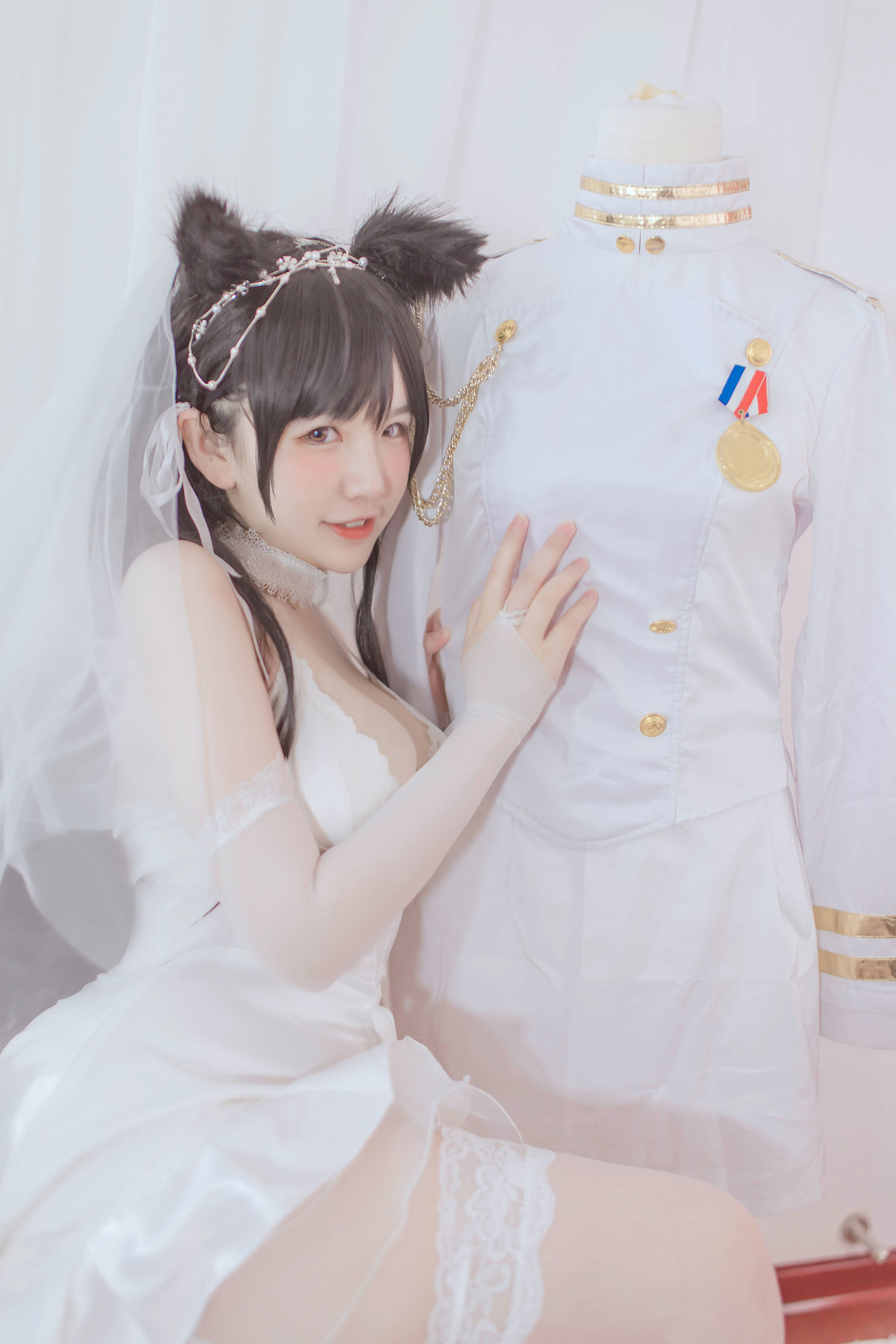 [网红COS] 阿半今天很开心 - 爱宕婚纱