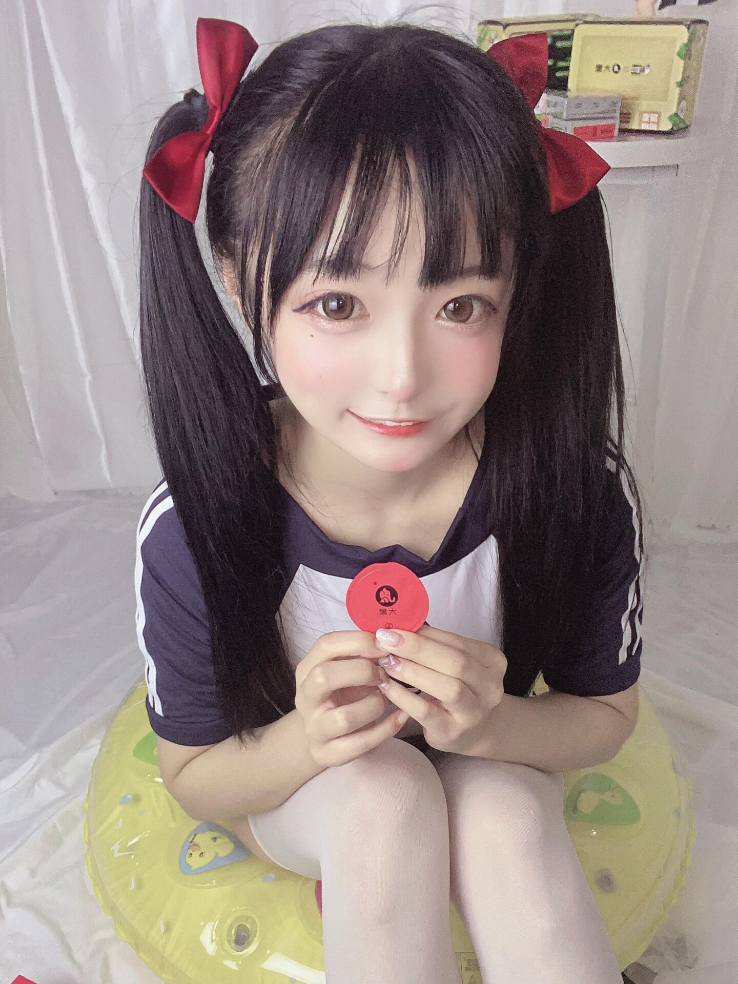 佳佳好难啊《蓝色吊带体操服》