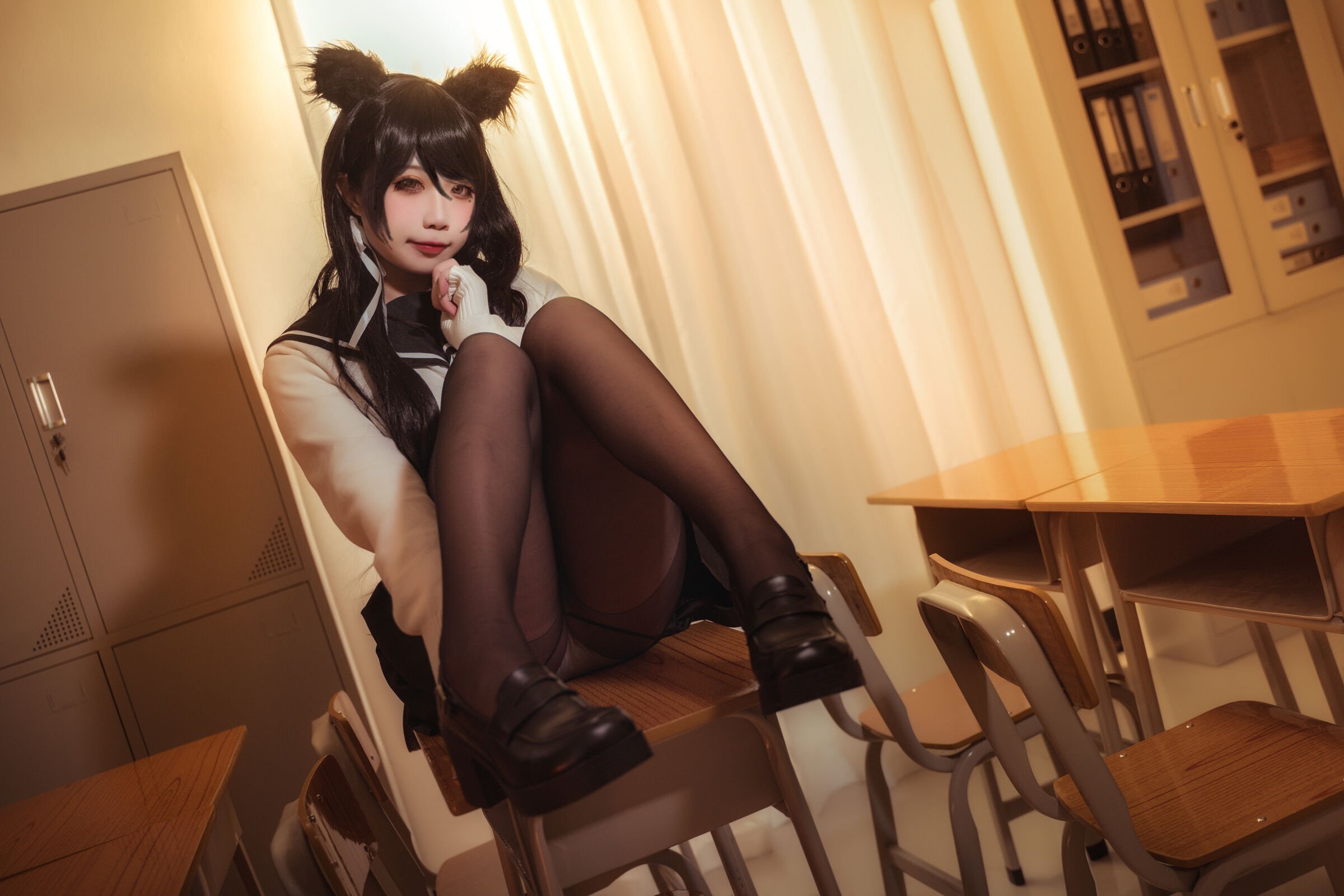 サダコ・ピーチ - アズールレーン 愛宕高雄制服 [35P