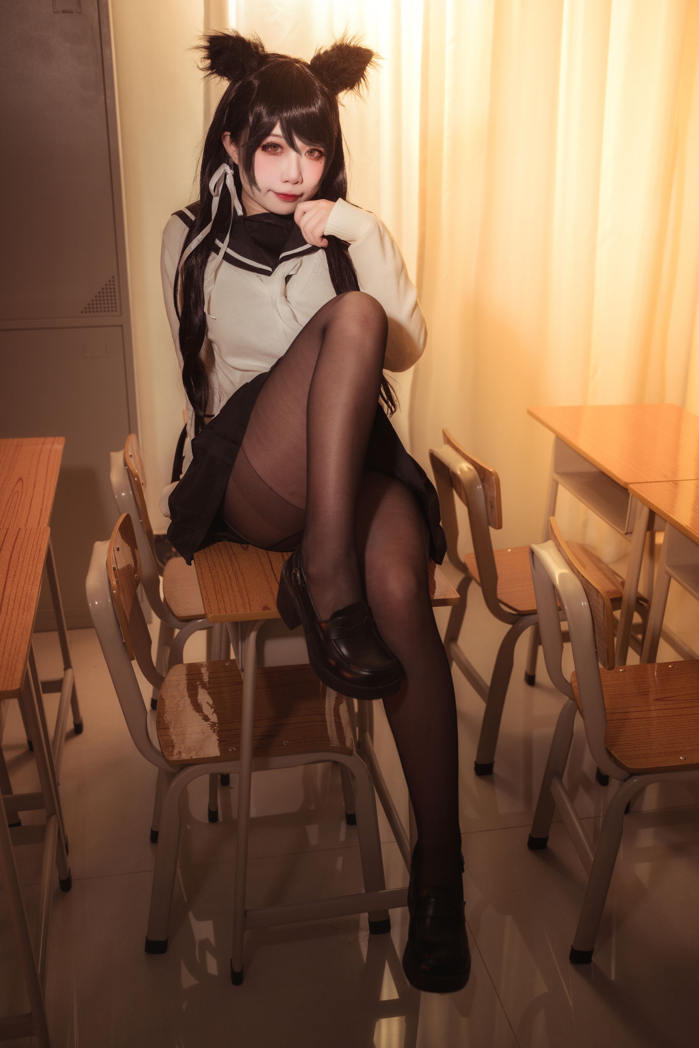 サダコ・ピーチ - アズールレーン 愛宕高雄制服 [35P