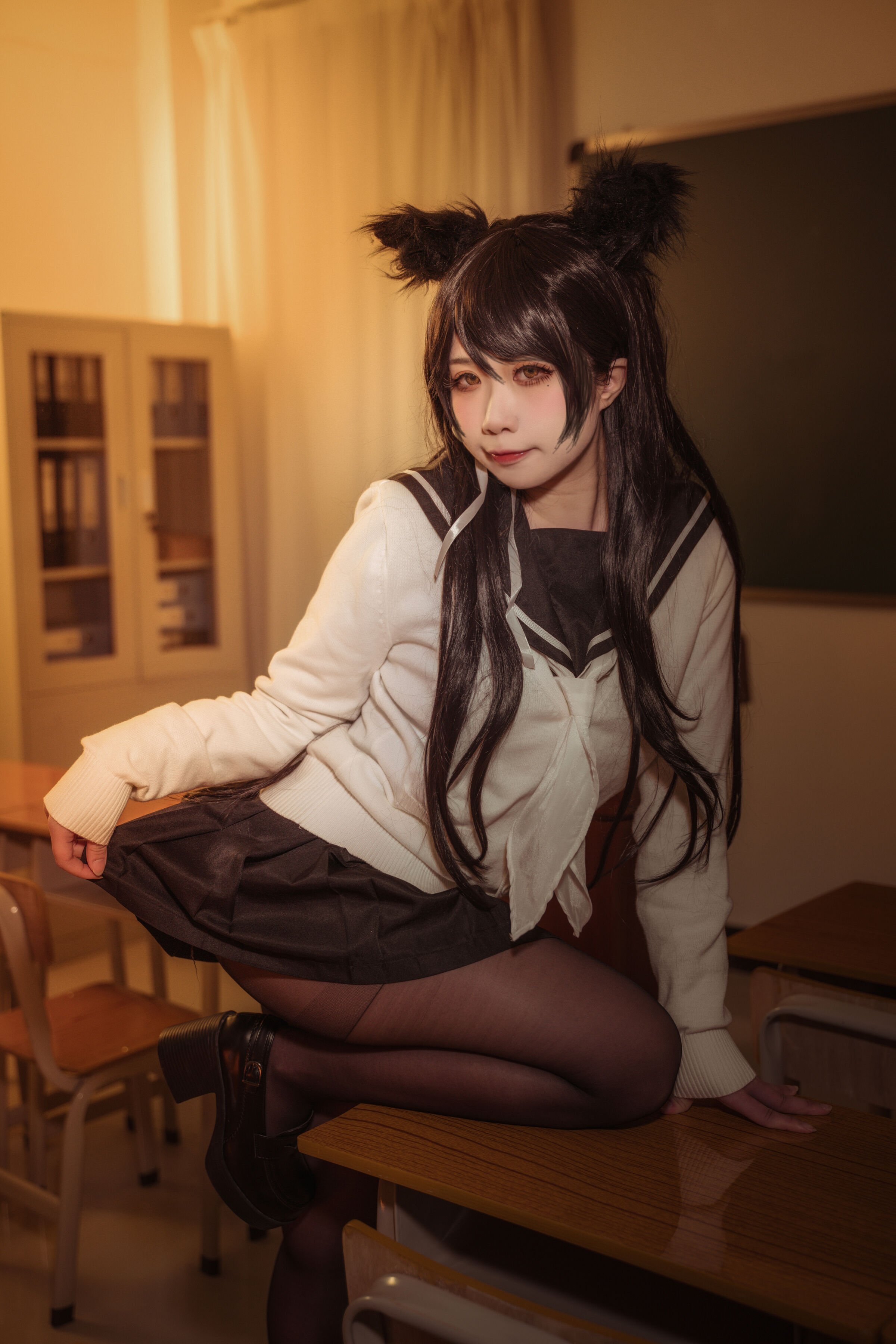 サダコ・ピーチ - アズールレーン 愛宕高雄制服 [35P