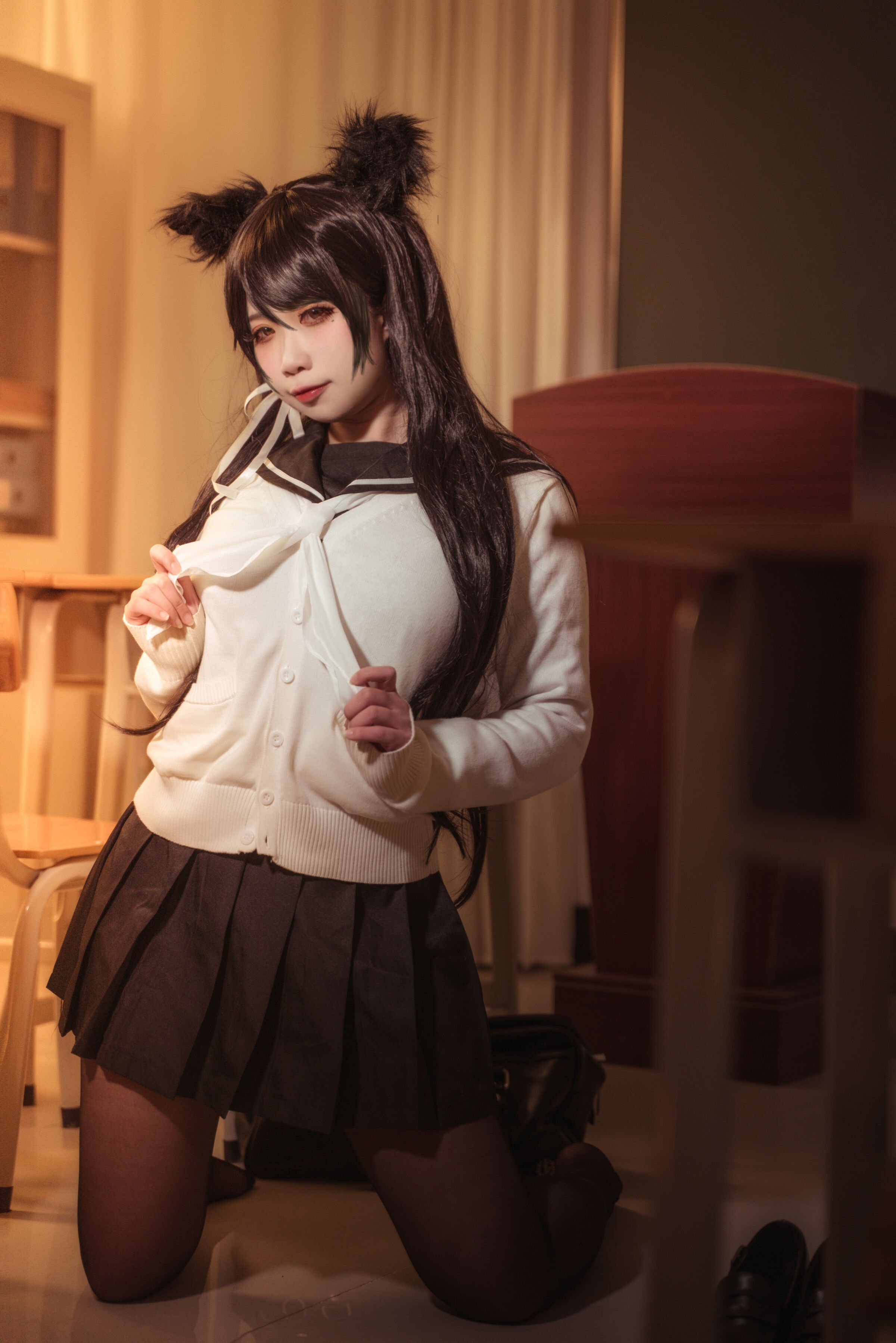 サダコ・ピーチ - アズールレーン 愛宕高雄制服 [35P