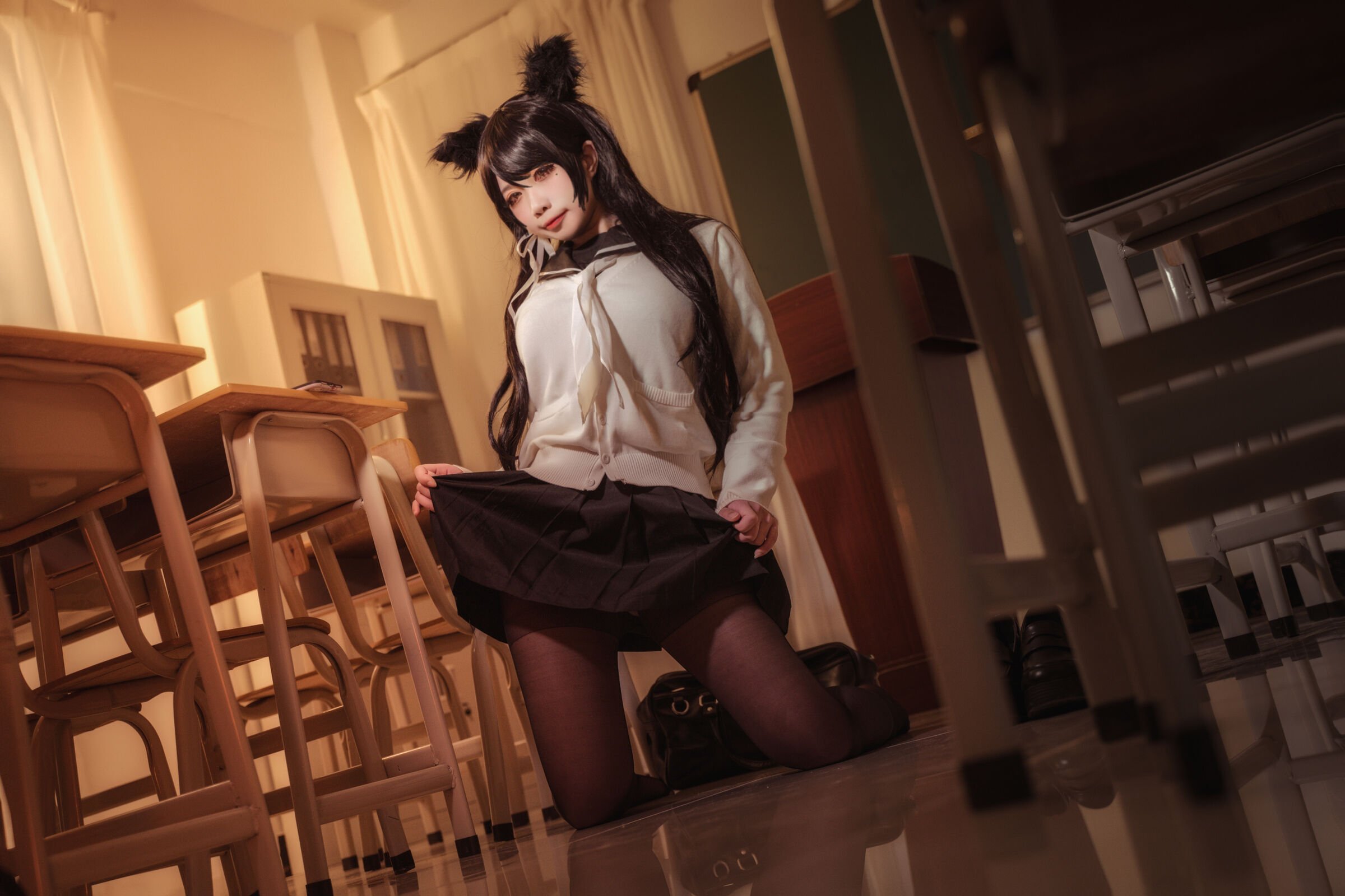 サダコ・ピーチ - アズールレーン 愛宕高雄制服 [35P