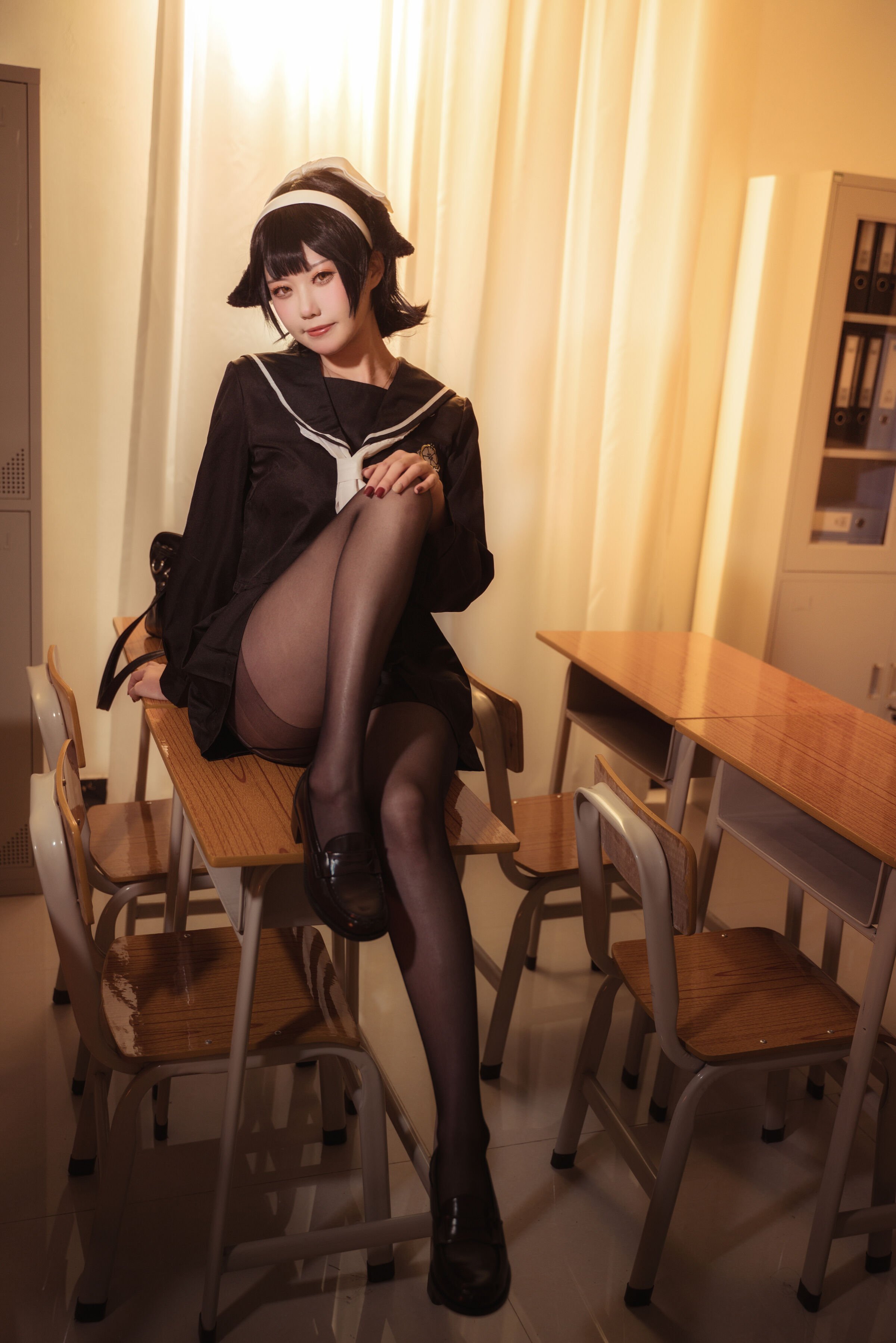 サダコ・ピーチ - アズールレーン 愛宕高雄制服 [35P