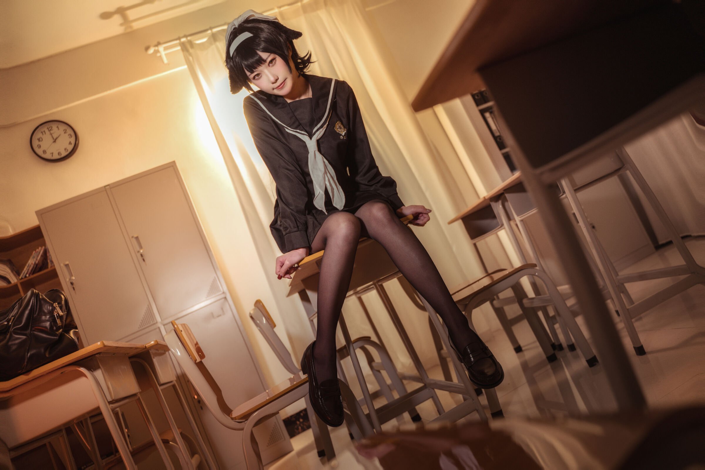 サダコ・ピーチ - アズールレーン 愛宕高雄制服 [35P