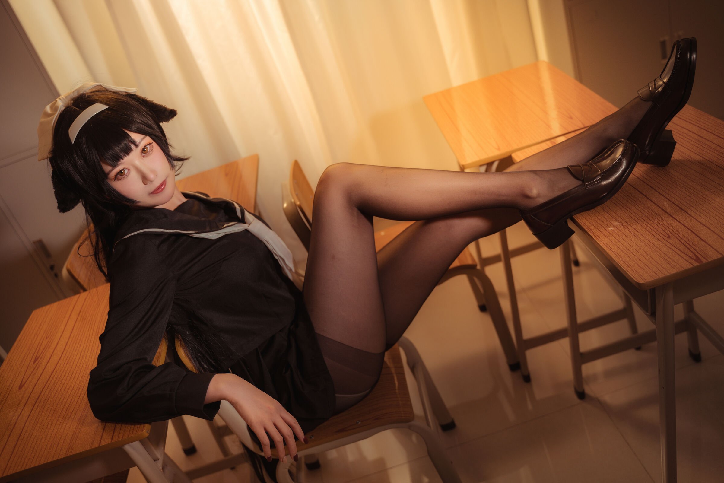 サダコ・ピーチ - アズールレーン 愛宕高雄制服 [35P