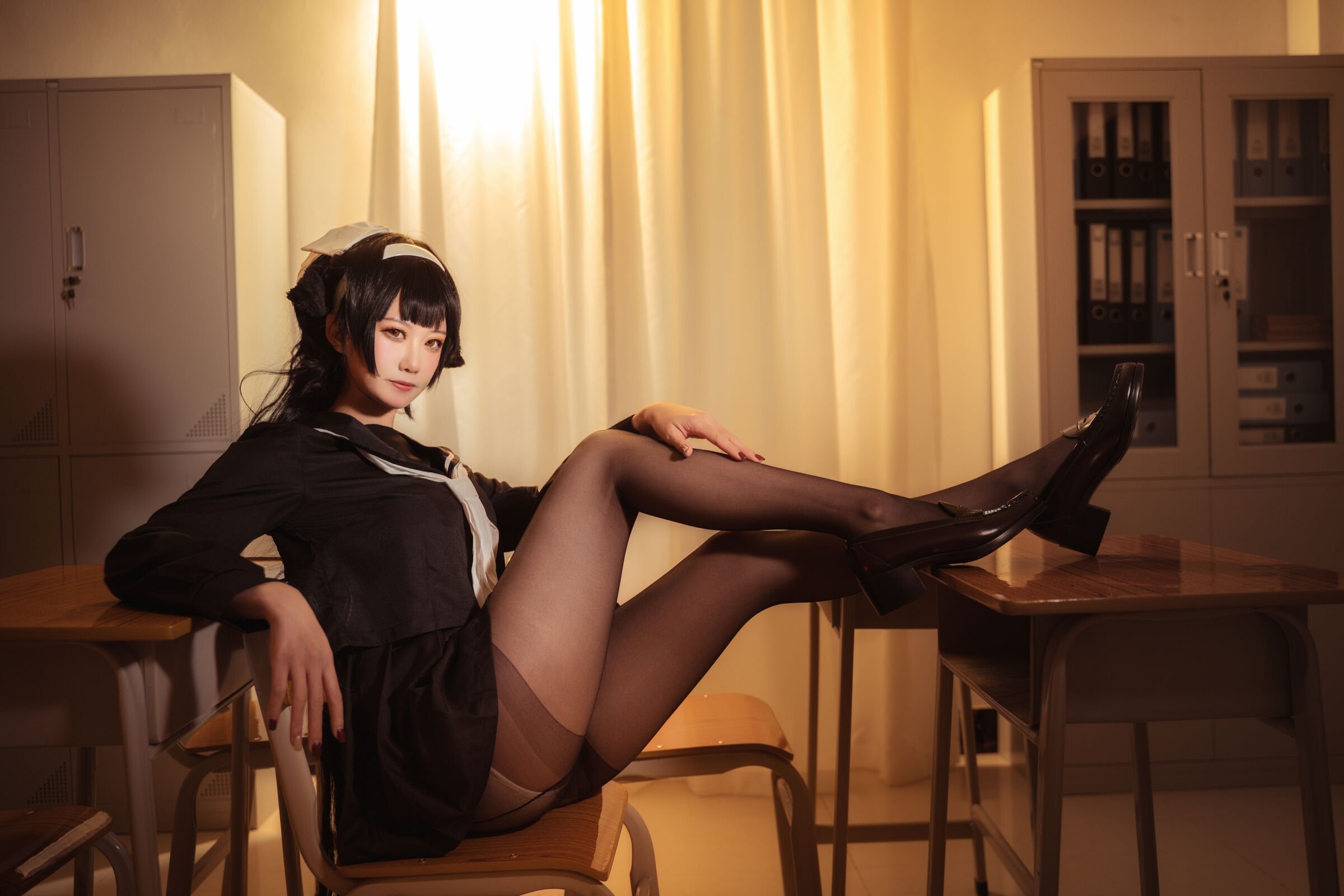 サダコ・ピーチ - アズールレーン 愛宕高雄制服 [35P