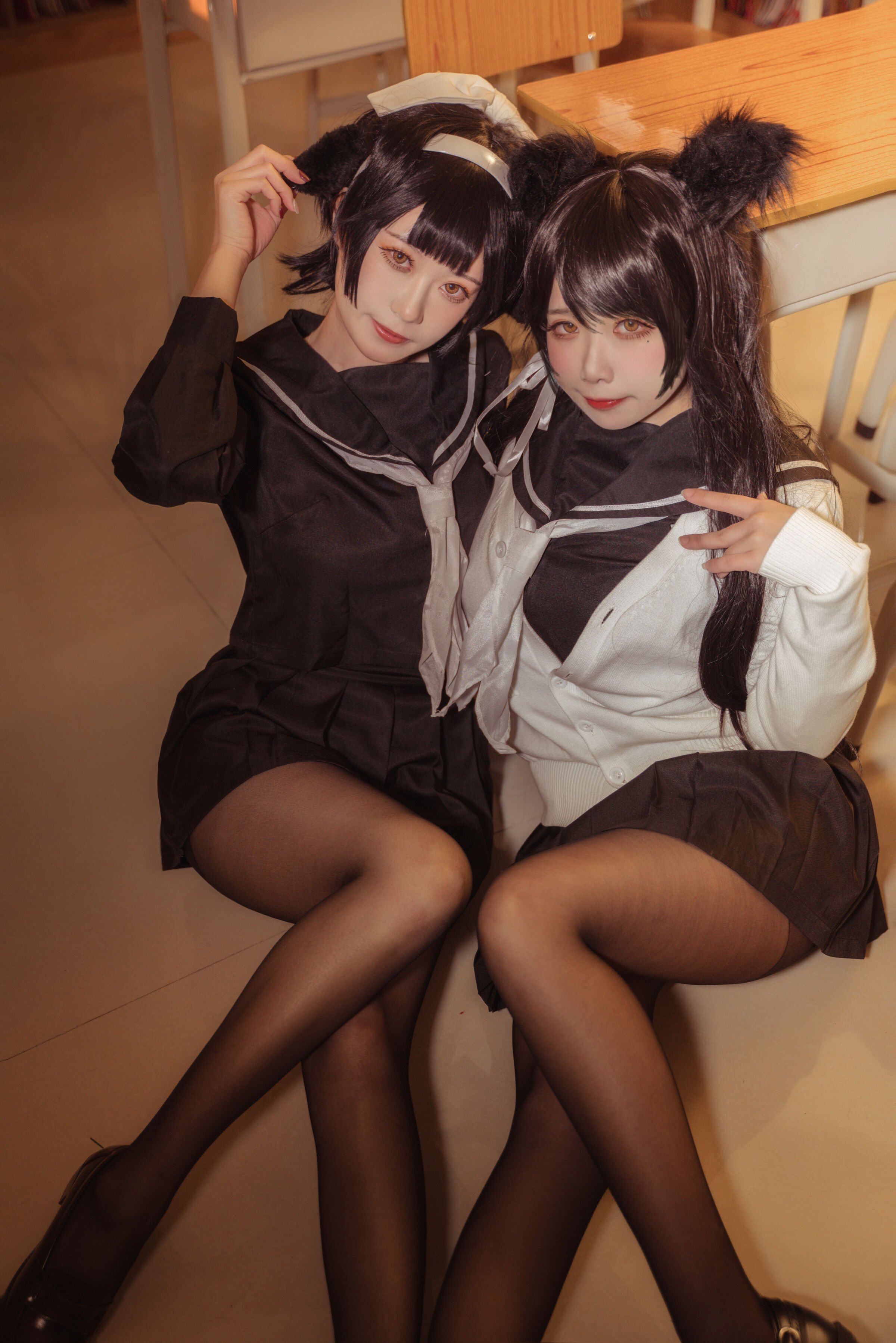 サダコ・ピーチ - アズールレーン 愛宕高雄制服 [35P