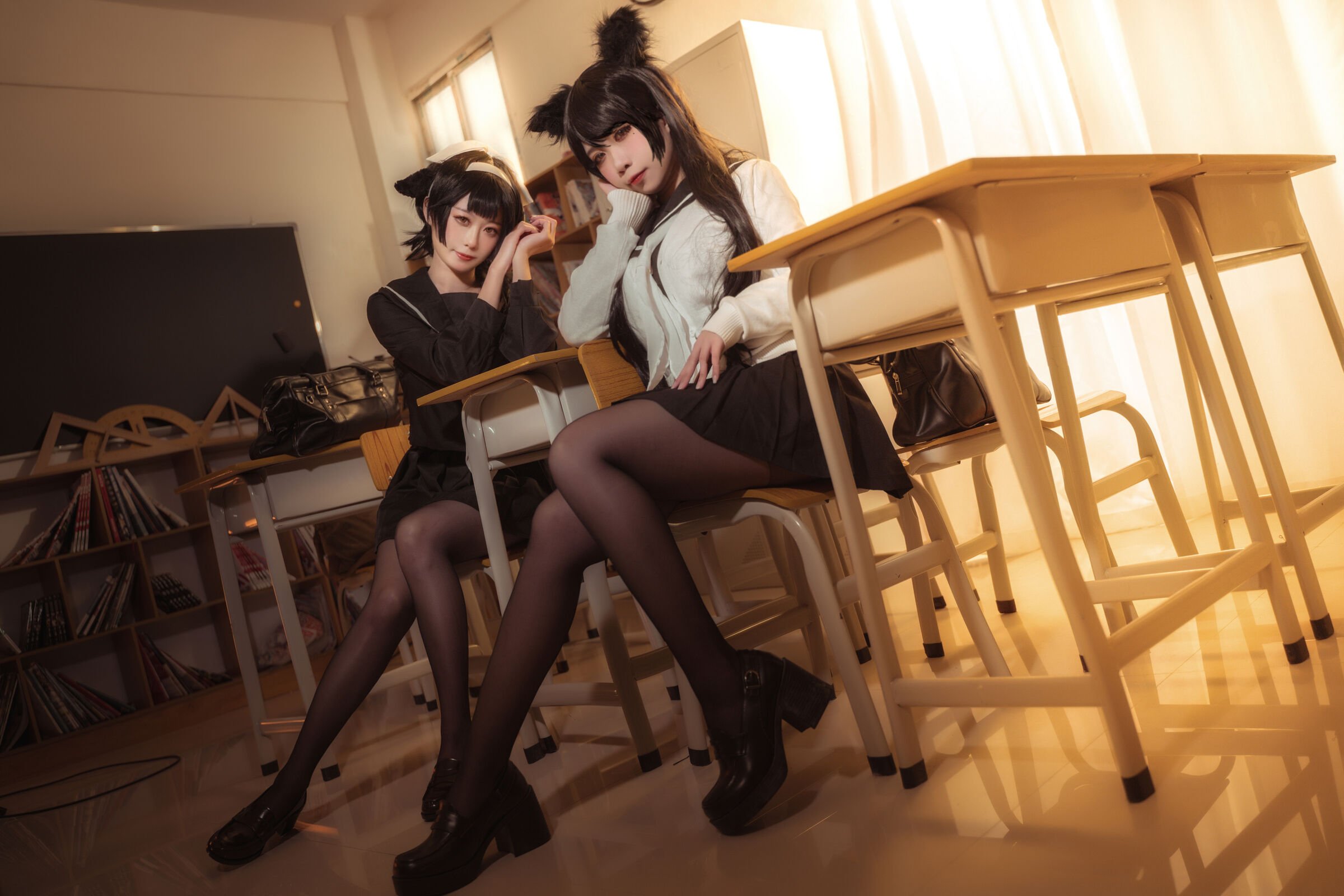 サダコ・ピーチ - アズールレーン 愛宕高雄制服 [35P