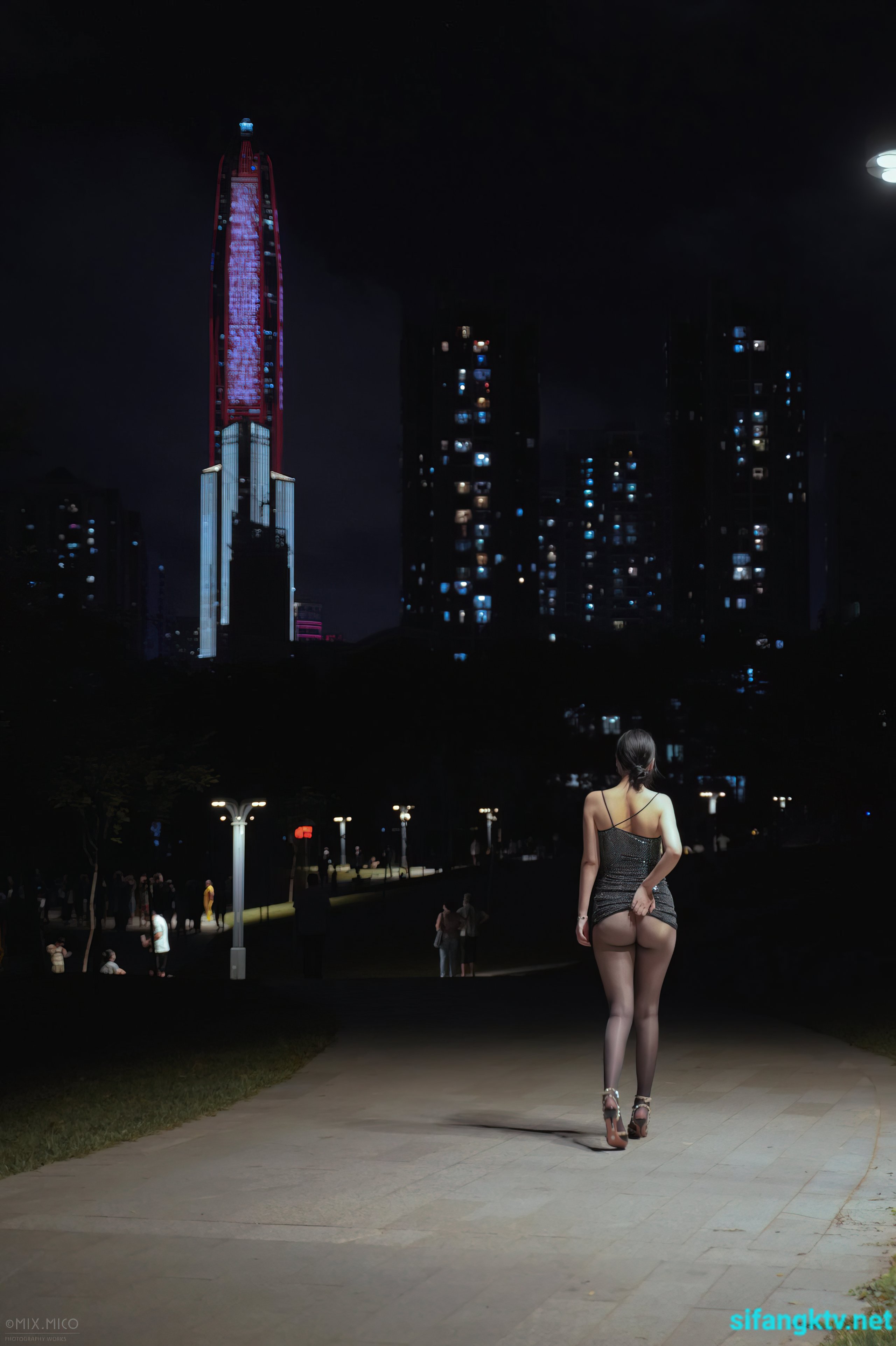 사진작가 믹스와 여러 모델의 대규모 무모자이크 작품