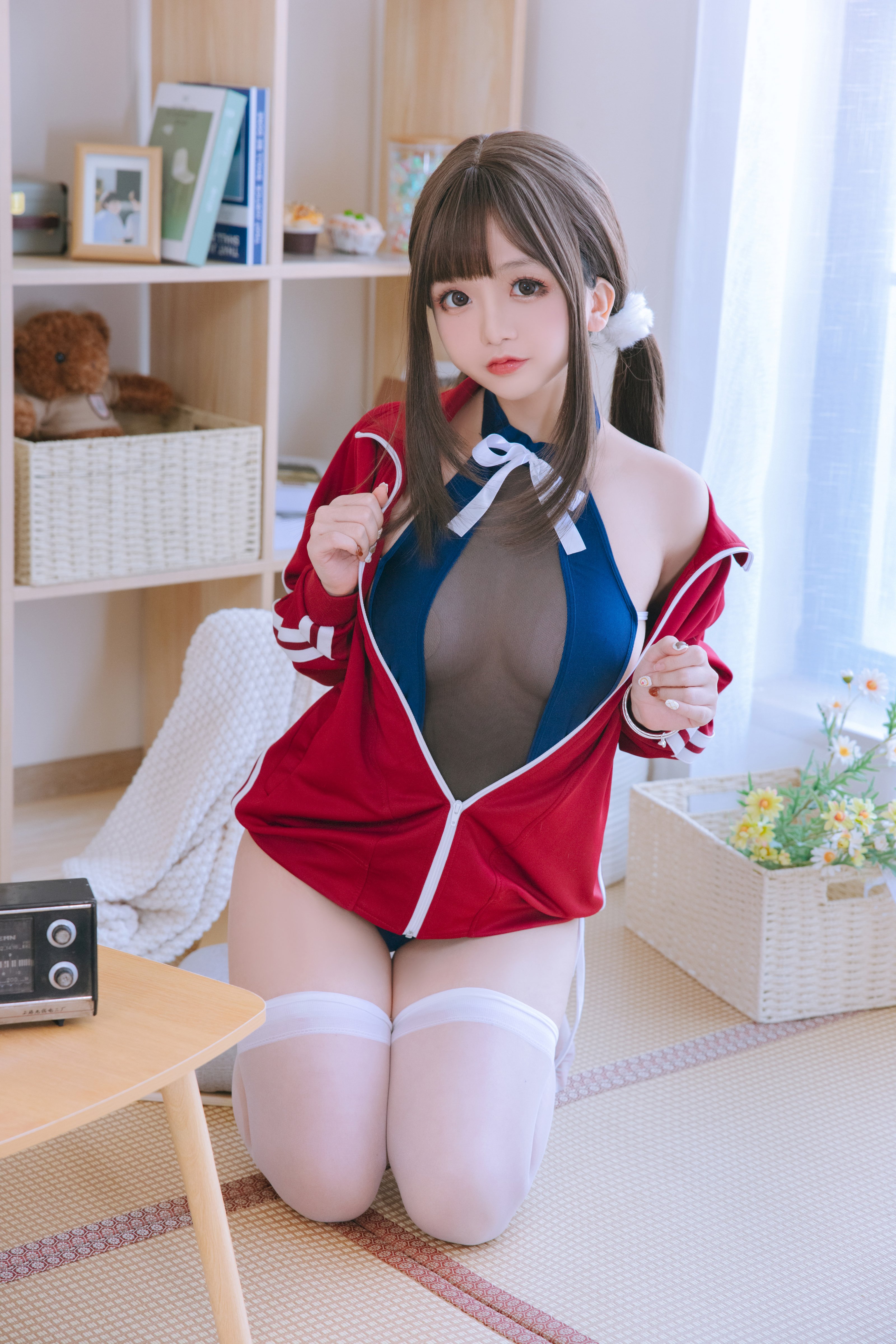 日奈嬌 - 網紗のスクール水着