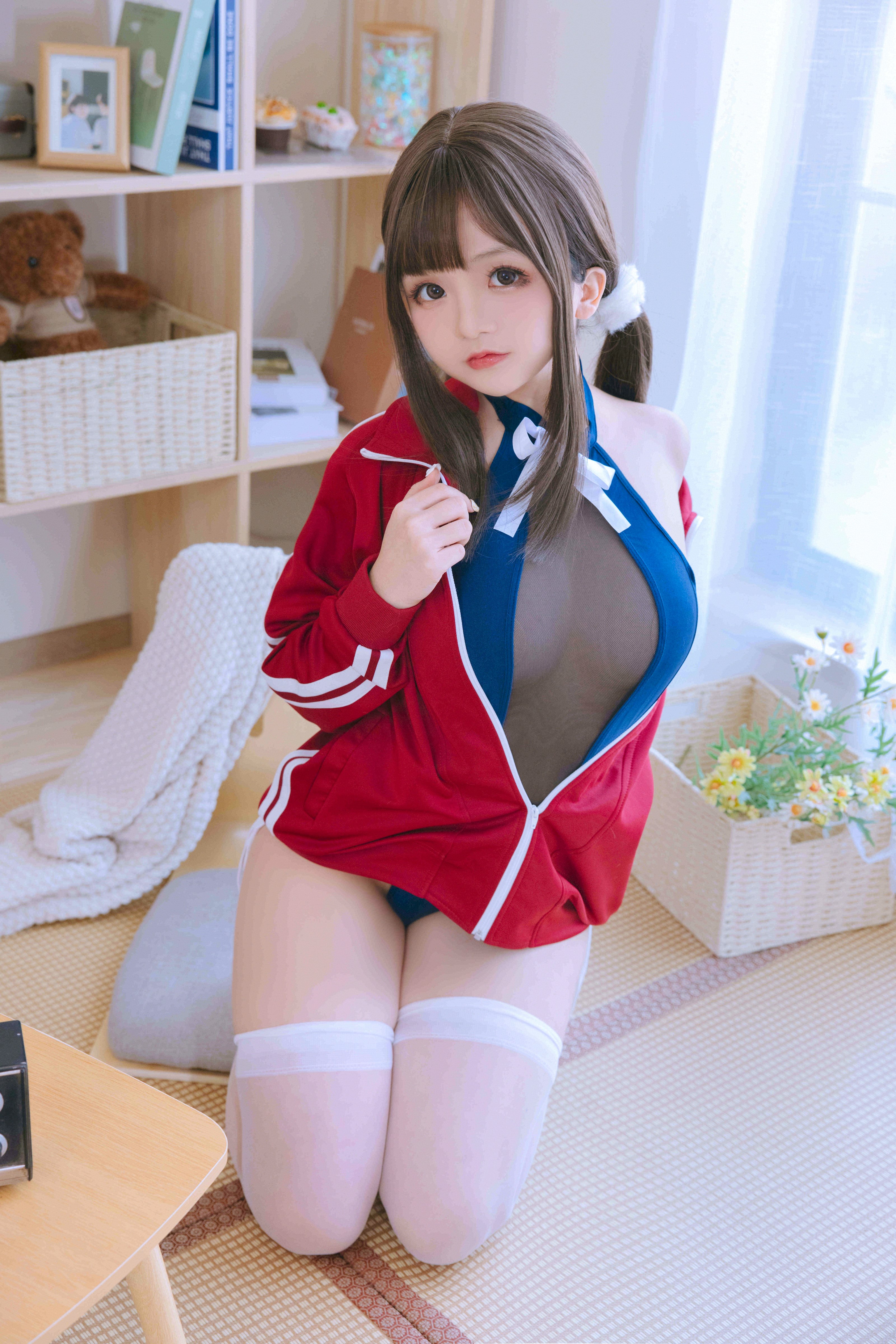 日奈嬌 - 網紗のスクール水着