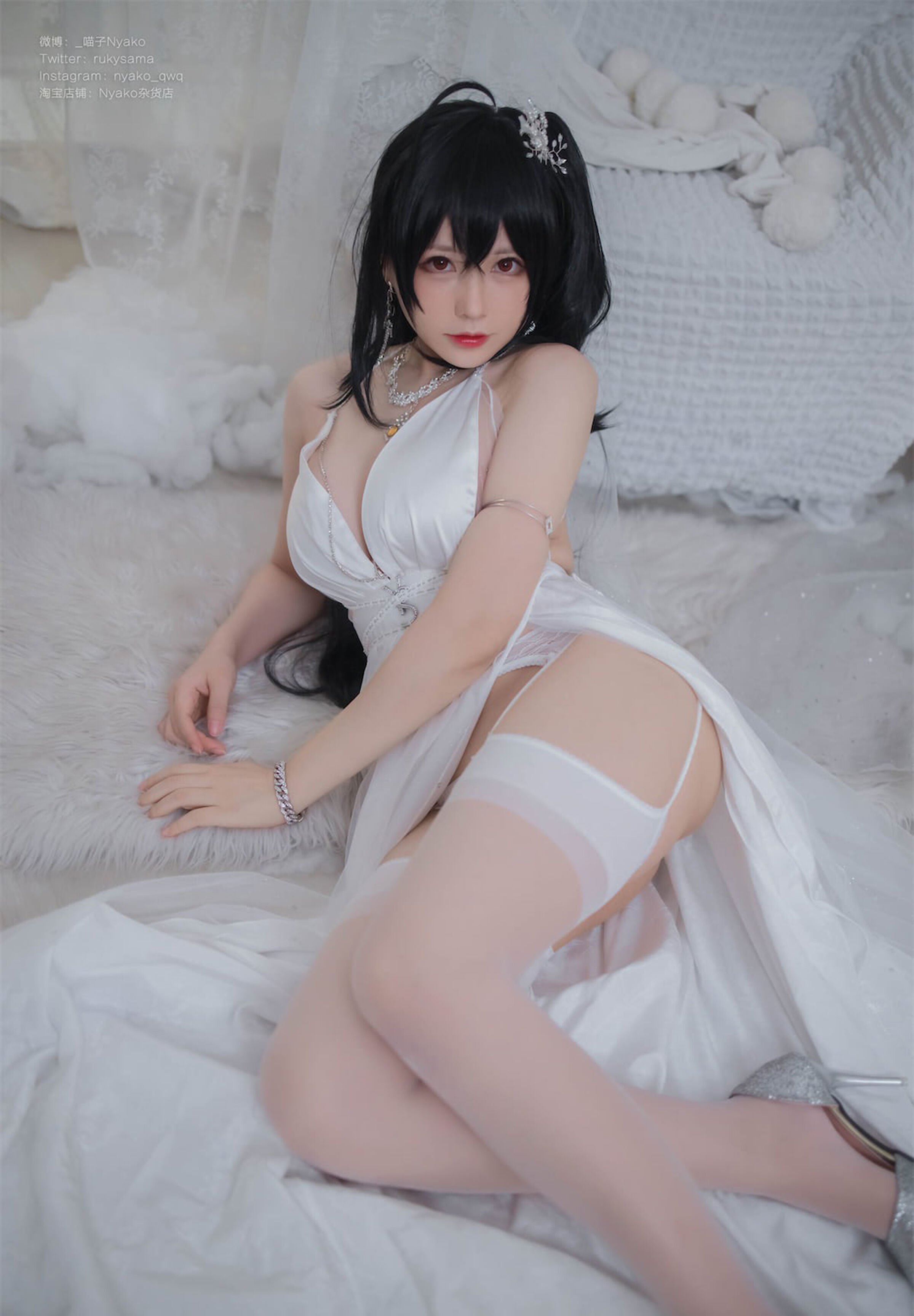 Nyako Miaozi Great Phoenix Pure White Wedding Dress