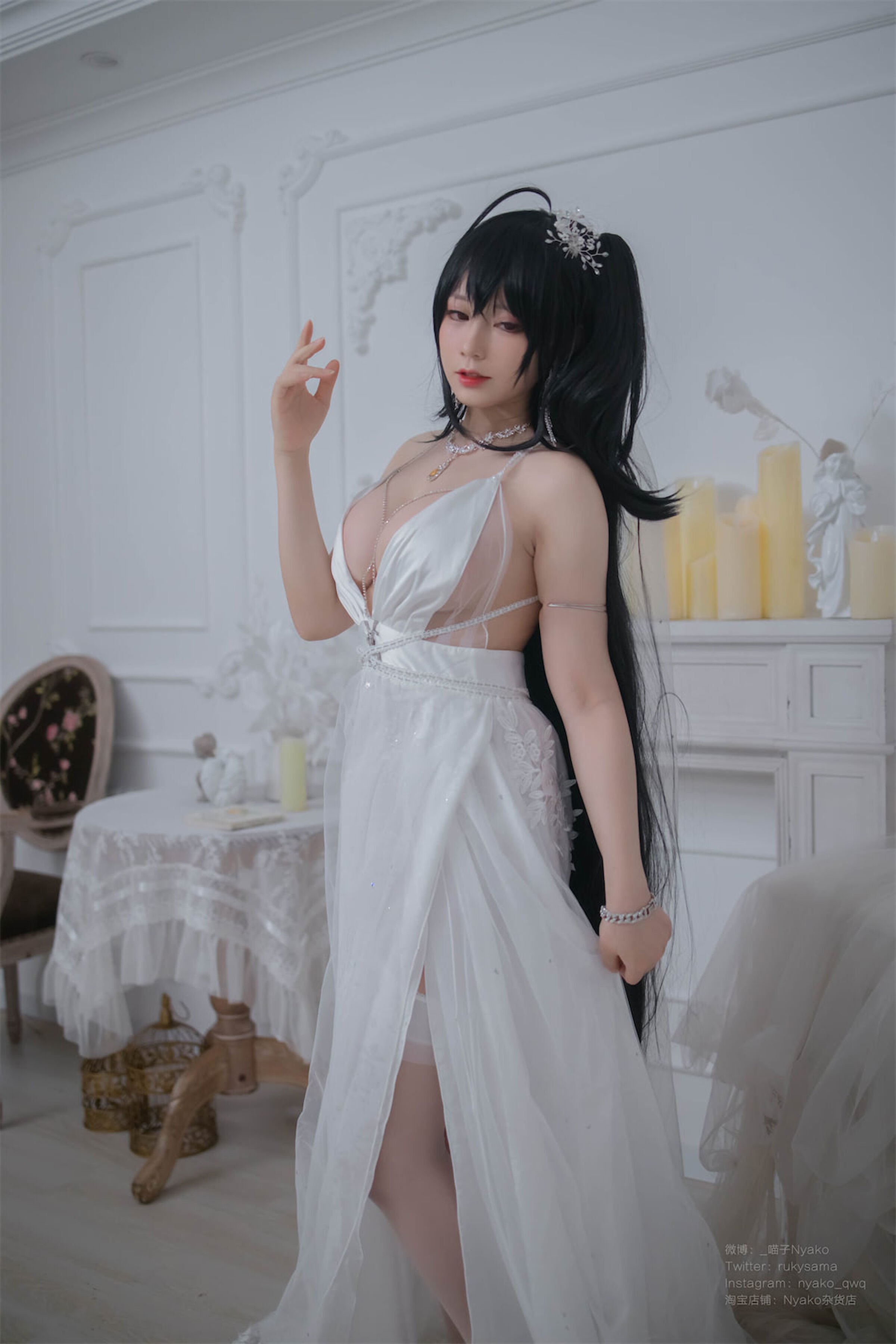 Nyako Miaozi Great Phoenix Pure White Wedding Dress