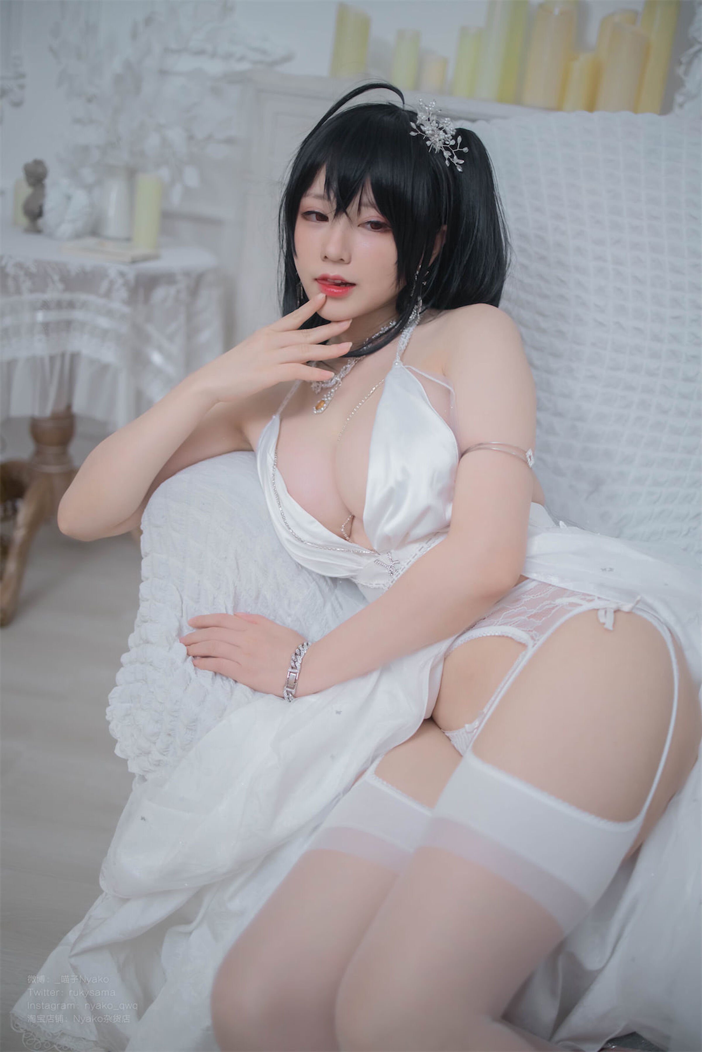 Nyako Miaozi Great Phoenix Pure White Wedding Dress