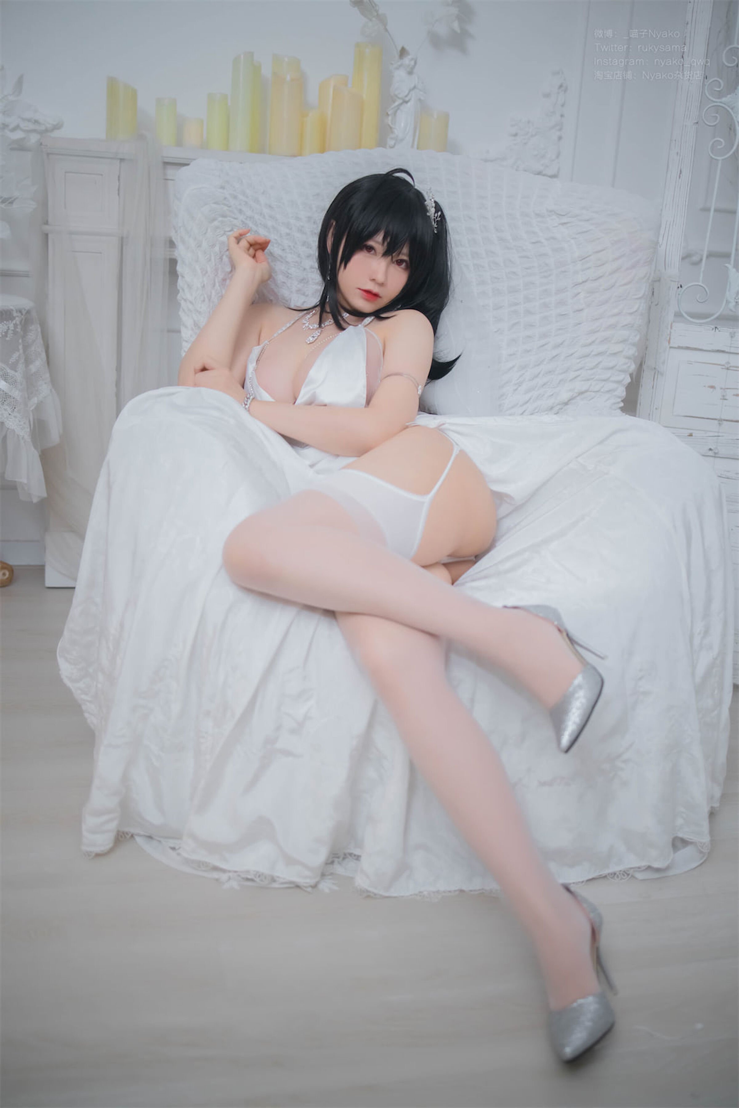 Nyako Miaozi Great Phoenix Pure White Wedding Dress