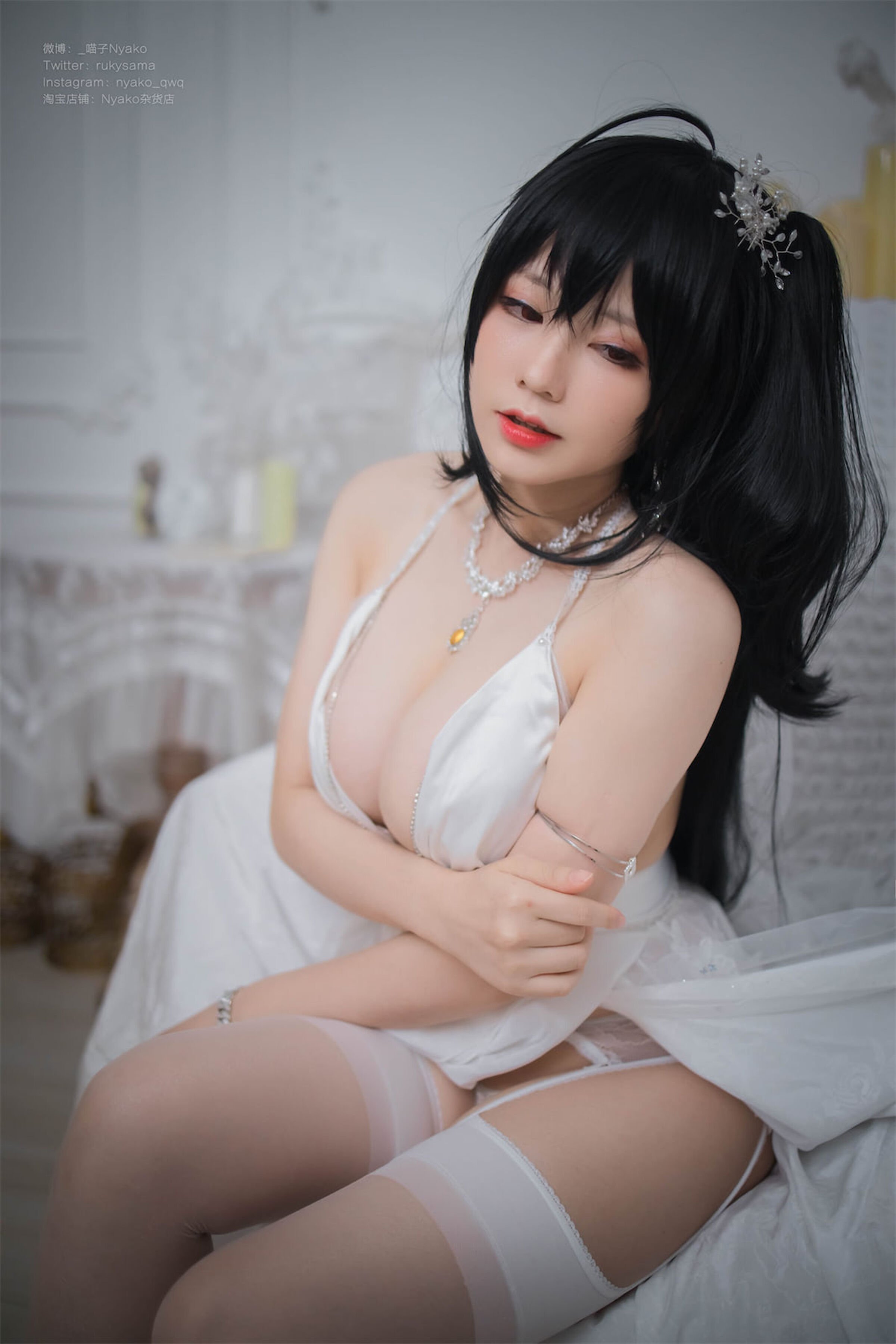 Nyako Miaozi Great Phoenix Pure White Wedding Dress