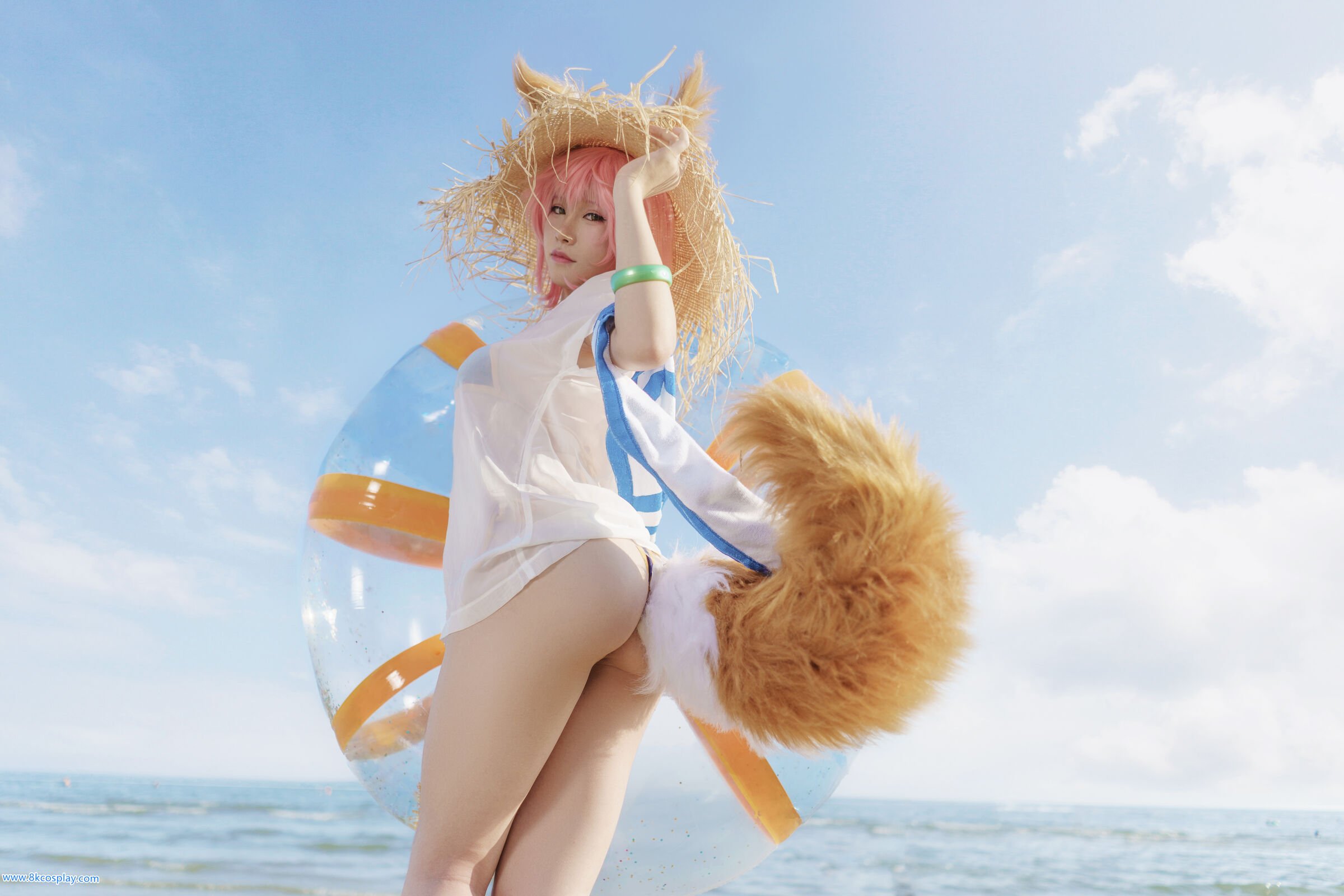 uki Mùa Mưa] Tamamo no Mae bên bờ biển áo tắm FATE Tamamo no Mae Bikini