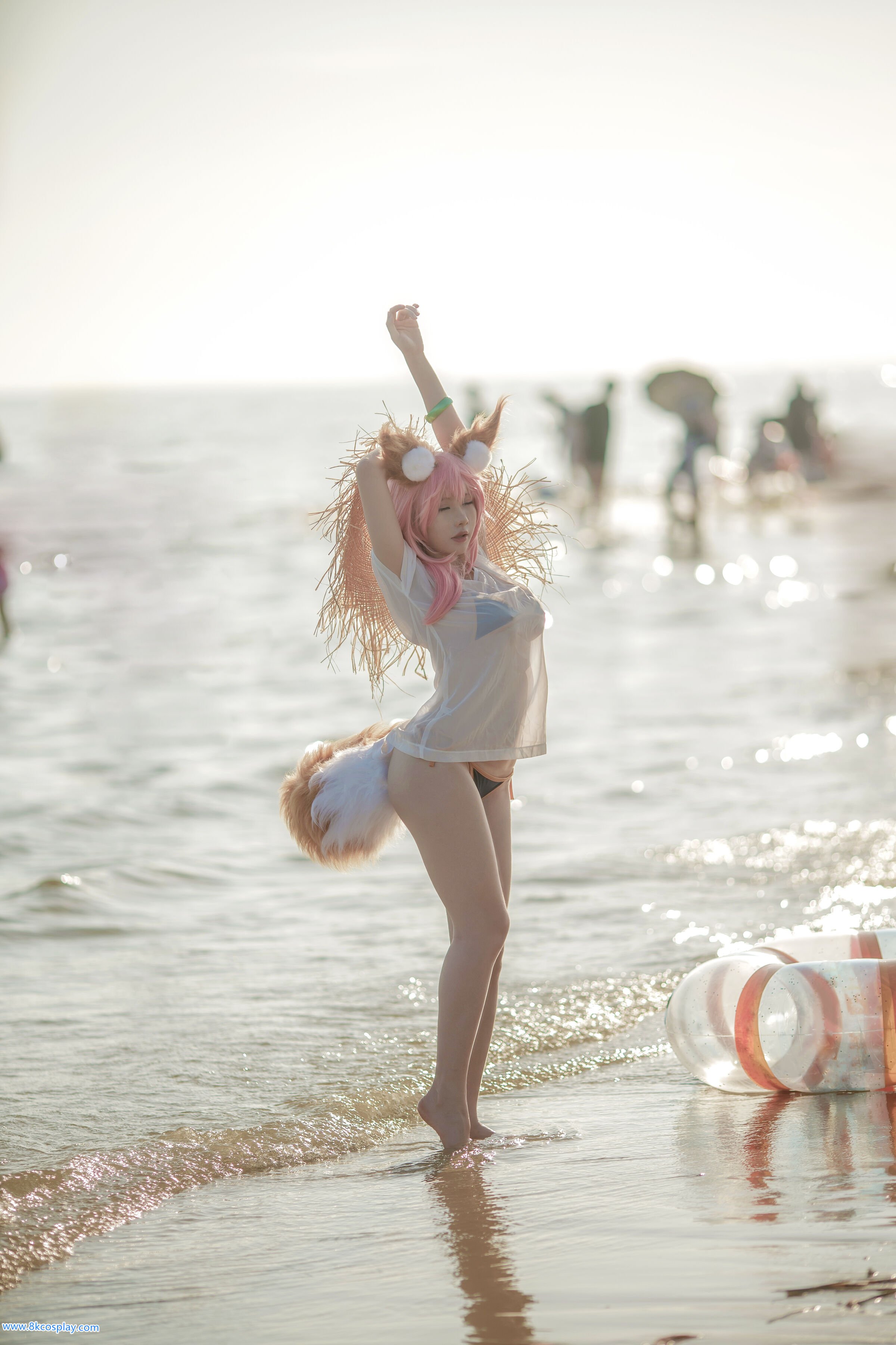 uki Mùa Mưa] Tamamo no Mae bên bờ biển áo tắm FATE Tamamo no Mae Bikini