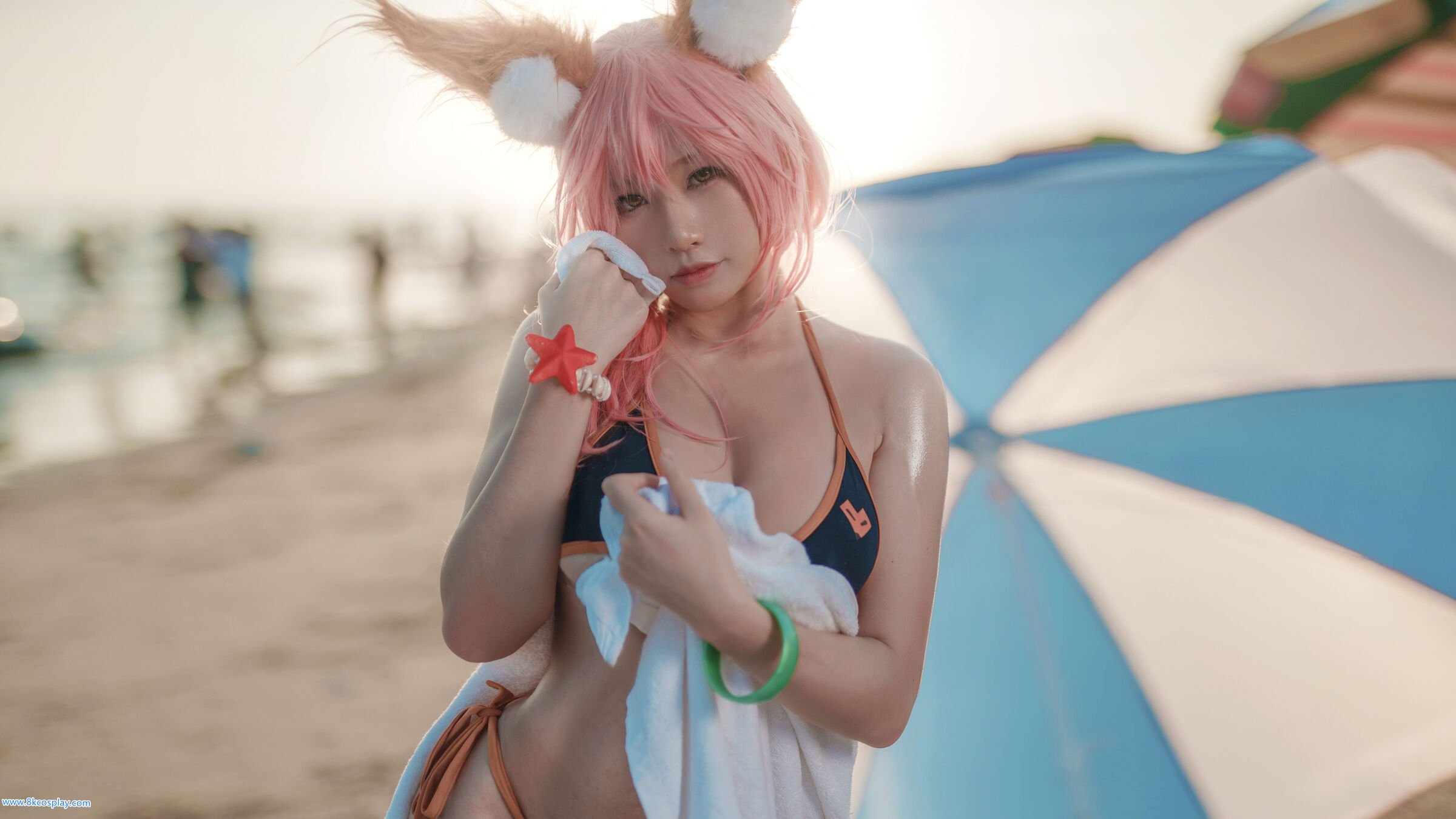 uki Mùa Mưa] Tamamo no Mae bên bờ biển áo tắm FATE Tamamo no Mae Bikini