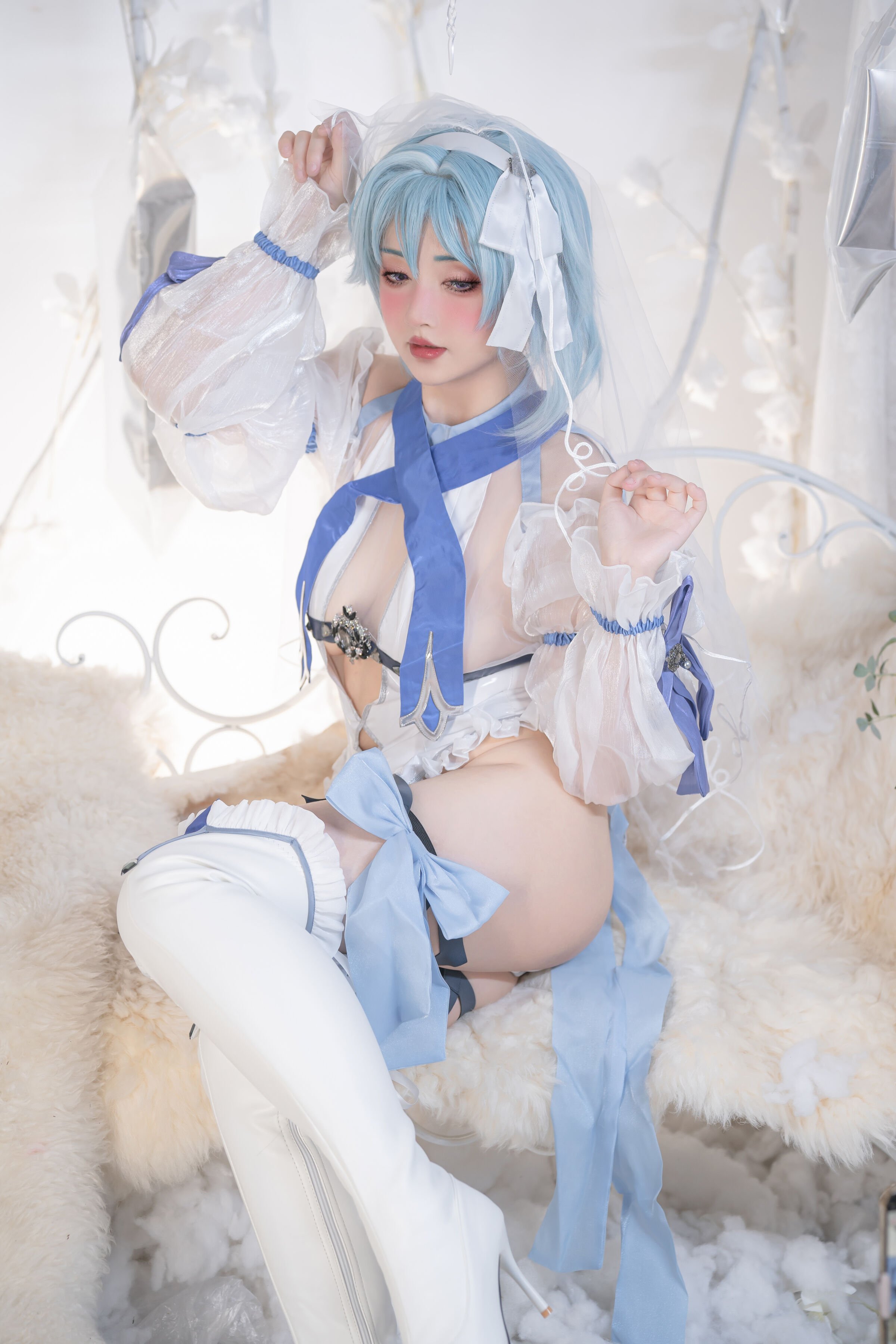 爆機少女喵小吉&雲燒 - 原神花嫁：優菈&甘雨