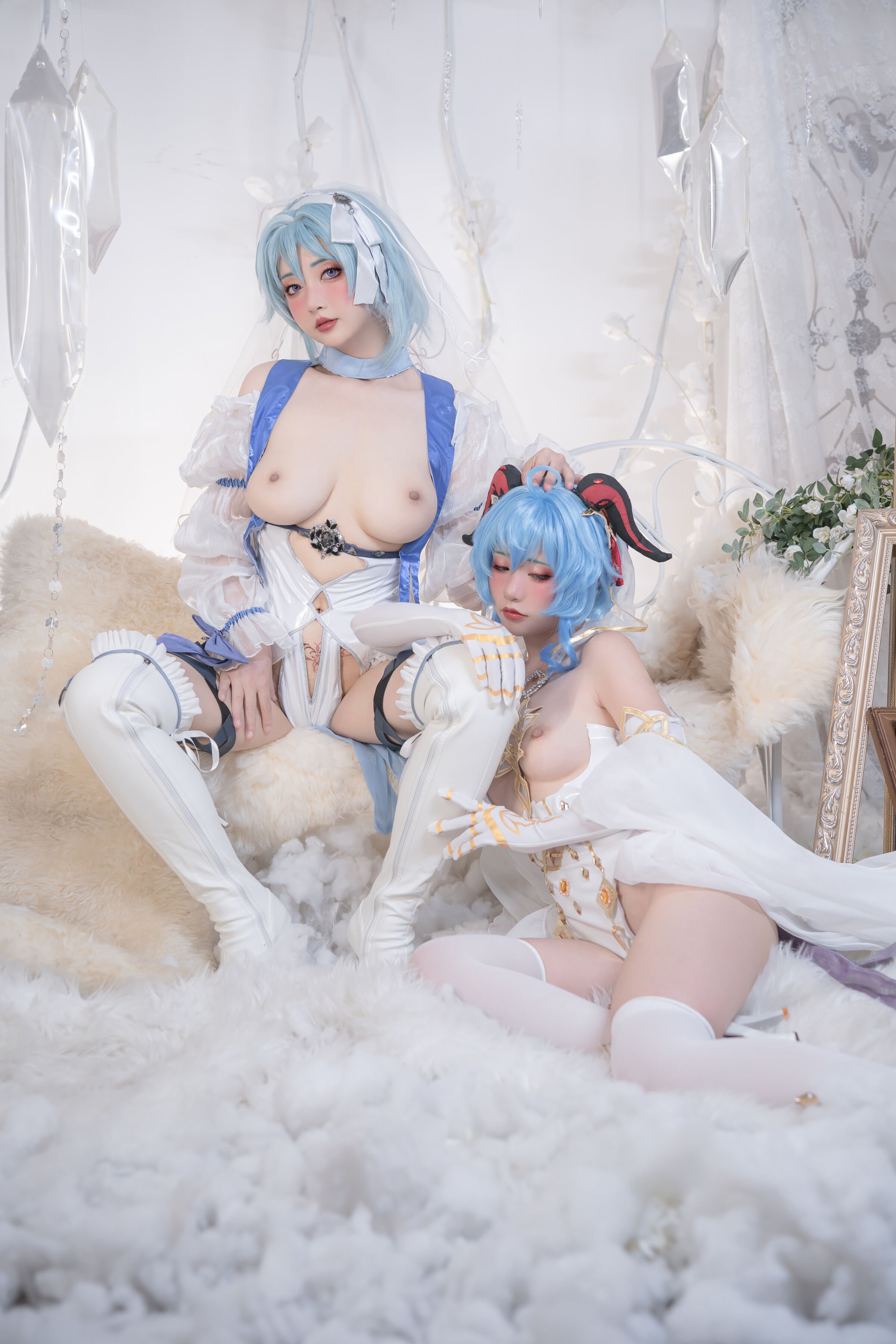 爆机少女喵小吉&云烧 - 原神花嫁：优菈&甘雨