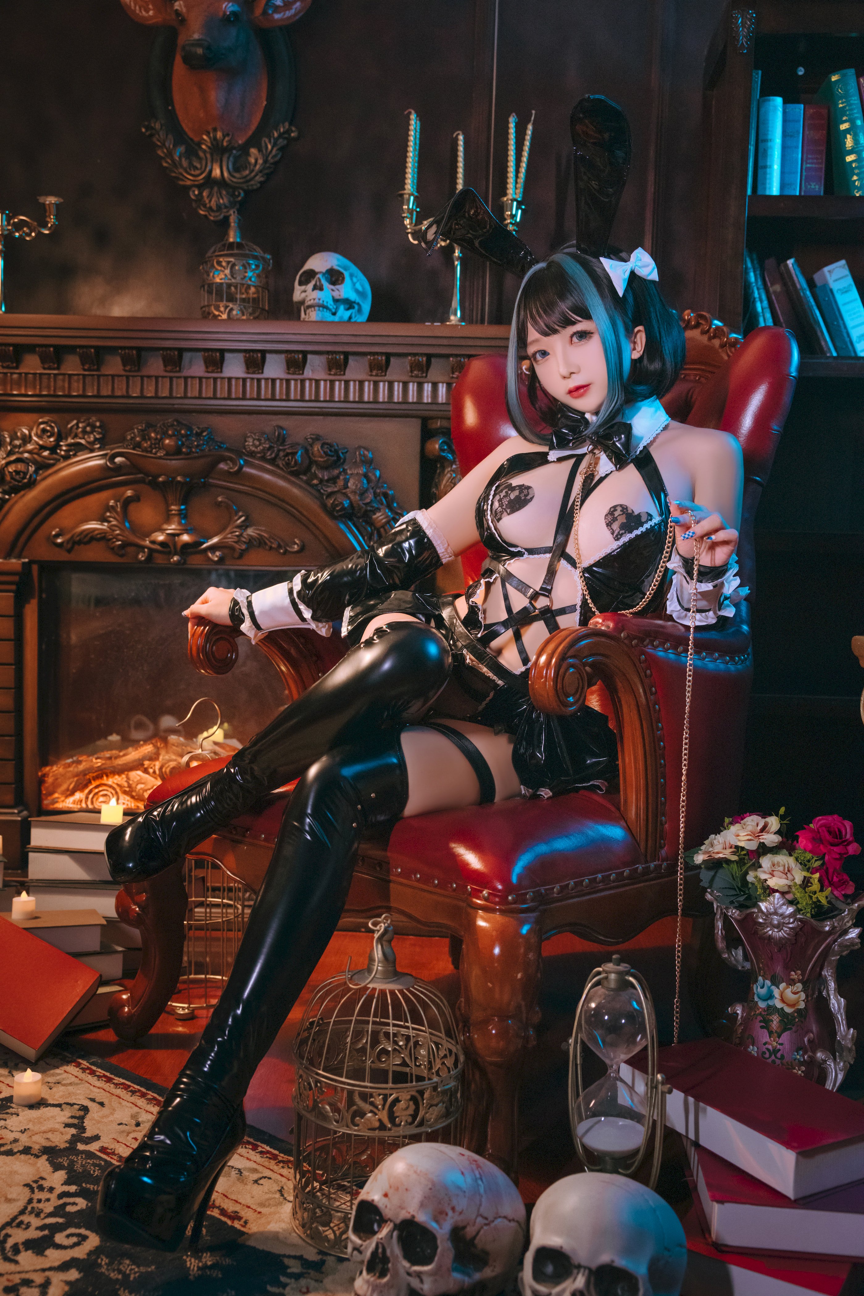 リナイジャオ - ハロウィン悪魔レザージャケット
