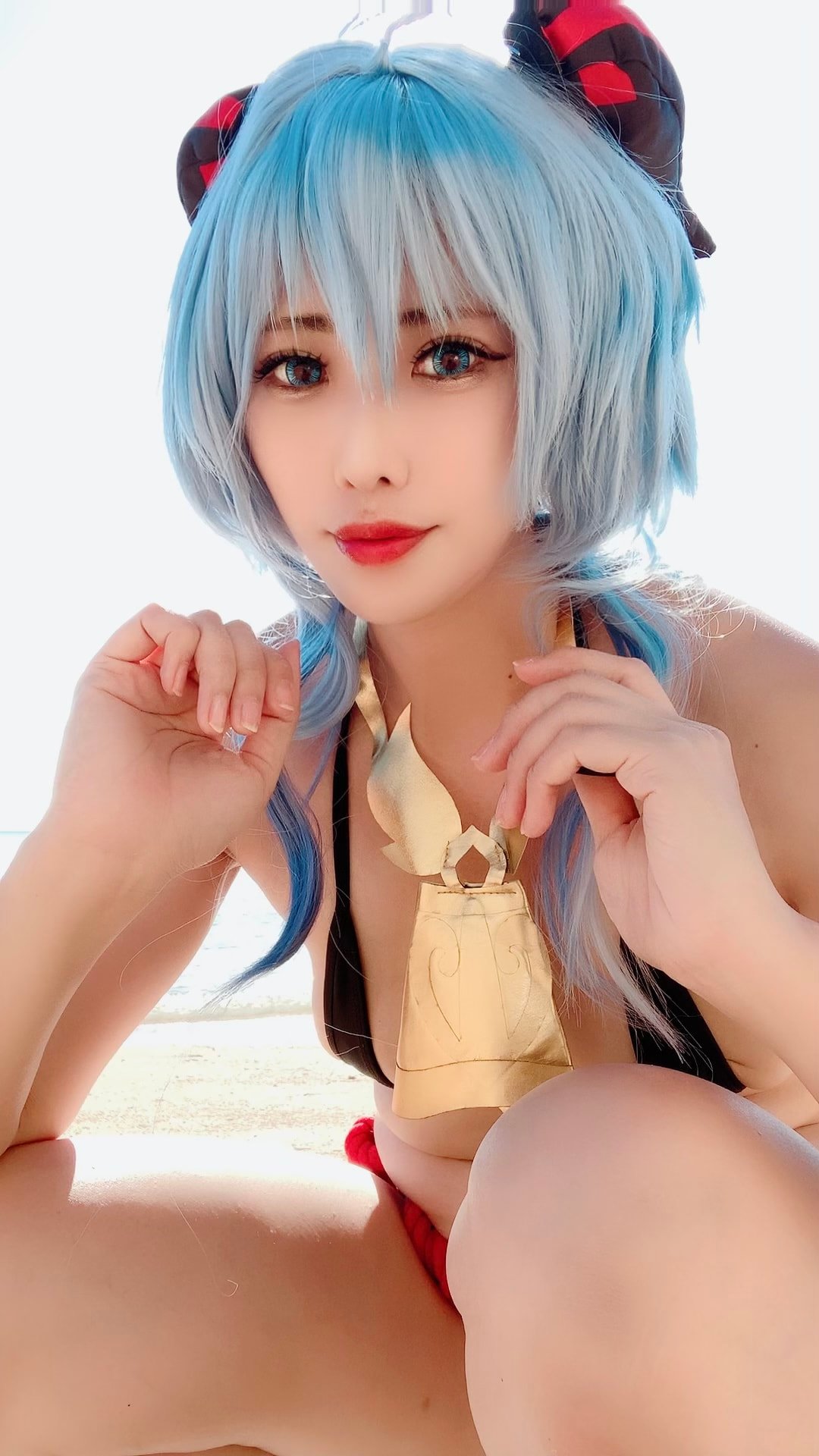 Glossy Rabbit (艶兎)] Ganyu and Barbara on Marine Day, and a bit of Mona! (Genshin Impact)